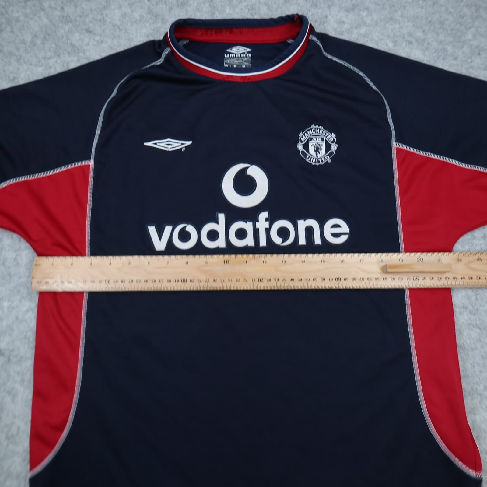 Manchester United Shirt Large Navy Third 2000 2001 Umbro David Beckham Jersey photo 9
