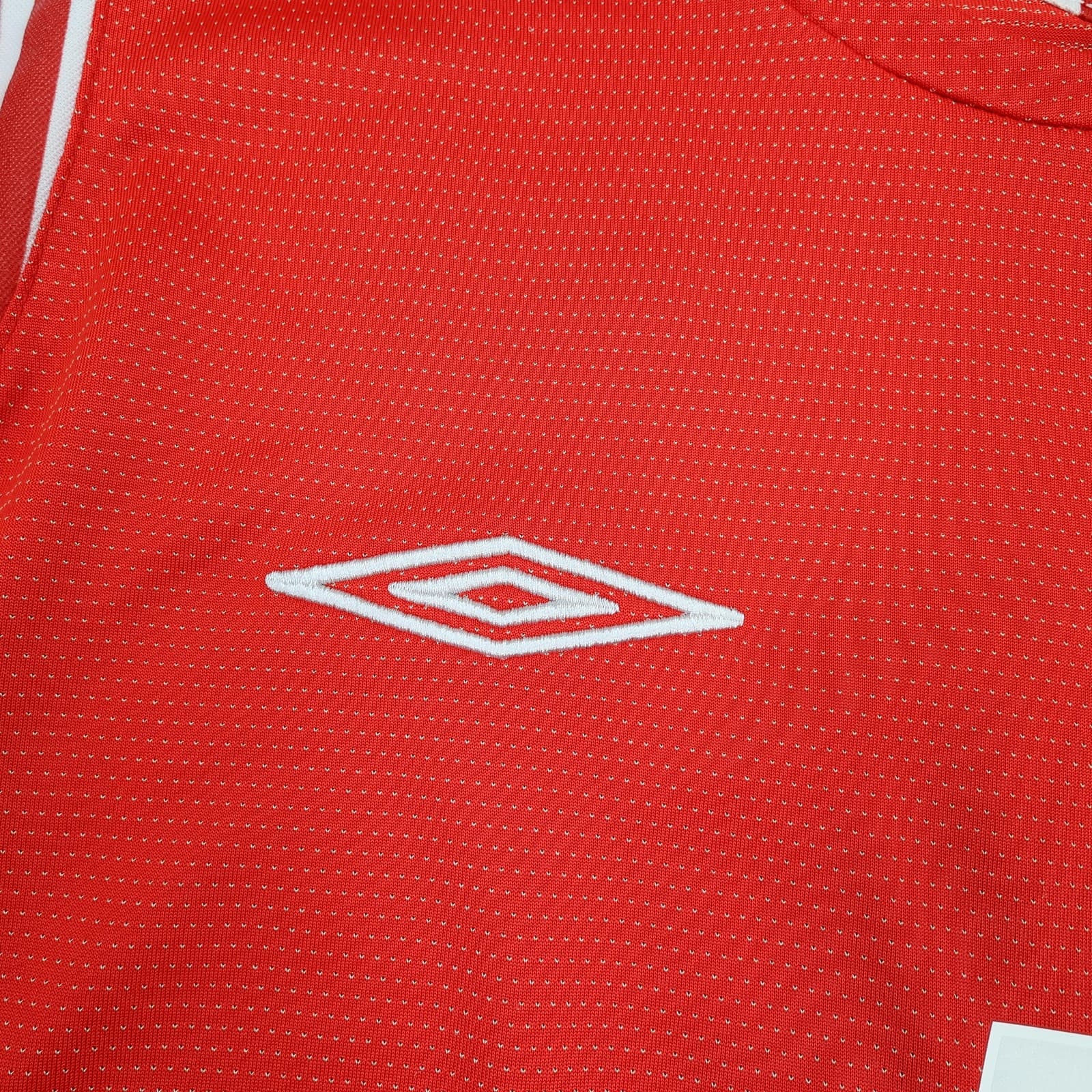 Vintage England Away Shirt Mens Medium Red 2004 2006 Umbro David Beckham Jersey photo 6