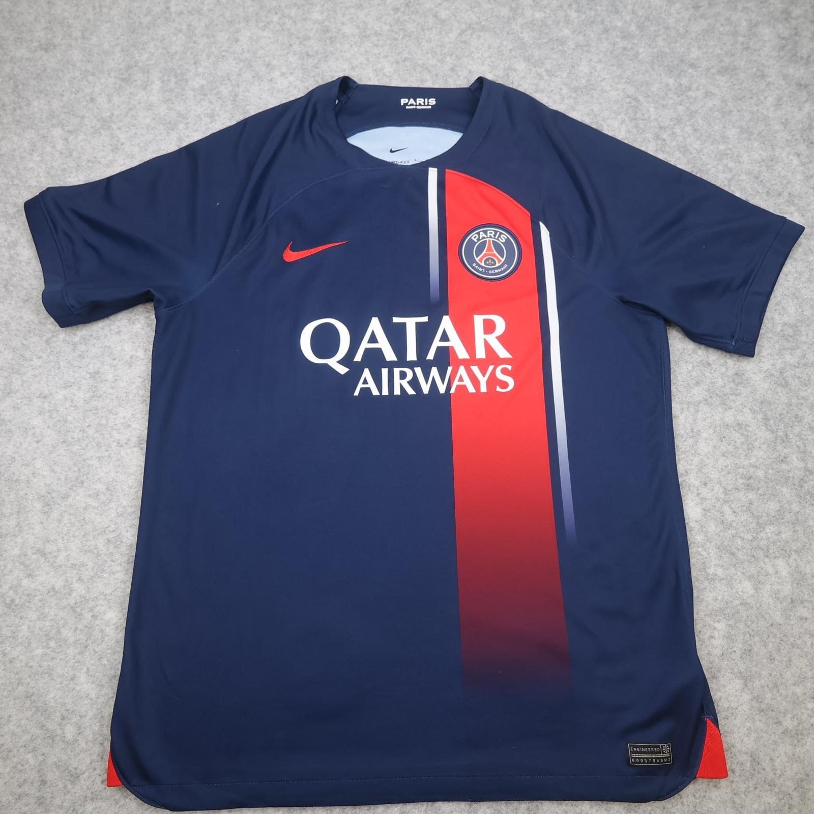 Paris Saint-Germain Shirt Mens Large Blue 2023 2024 Football Nike Qatar Airways