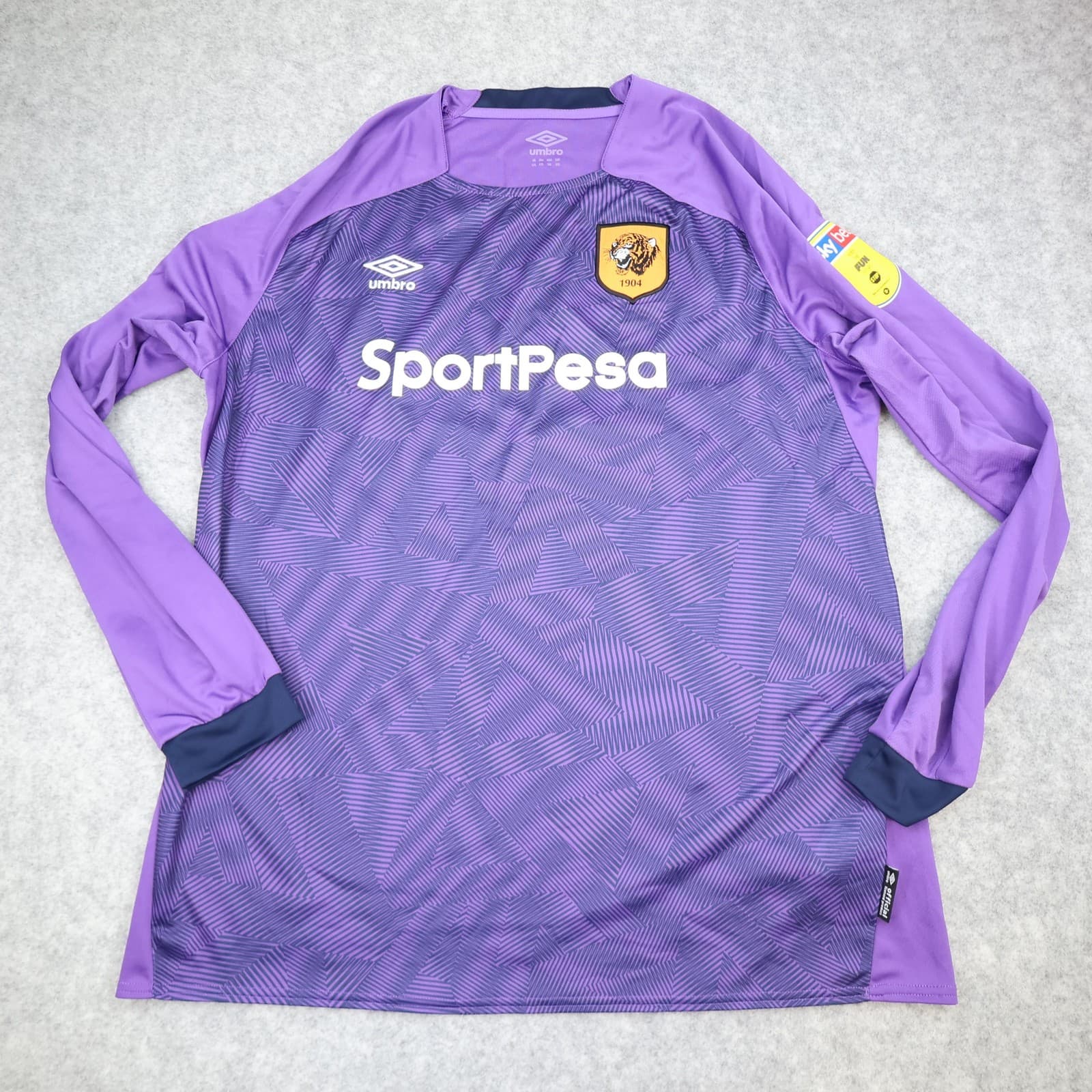 Hull City Goalkeeper Shirt Mens XXL Purple EFL Football Umbro SportPesa Long 12 photo 2
