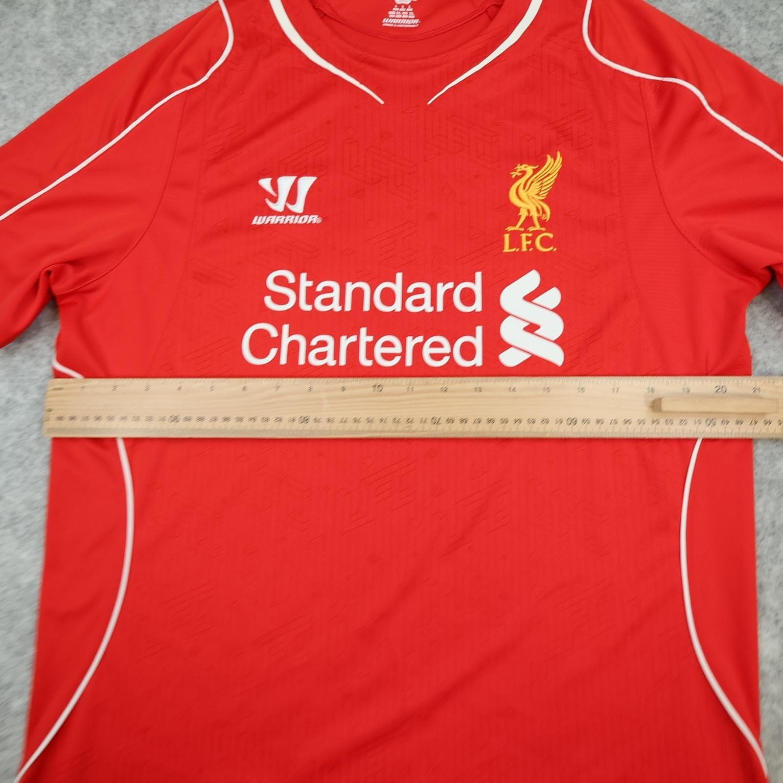 Liverpool Shirt Mens Large Red Home 2013 2014 EPL Football Warrior Gerrard 8 photo 10
