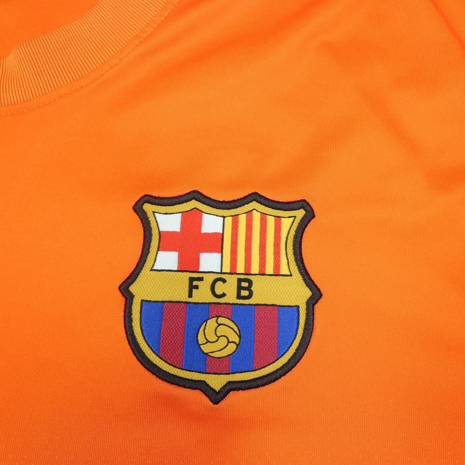 Barcelona Shirt Mens Medium Orange Away 2012 2013 Football Nike Qatar Foundation photo 4
