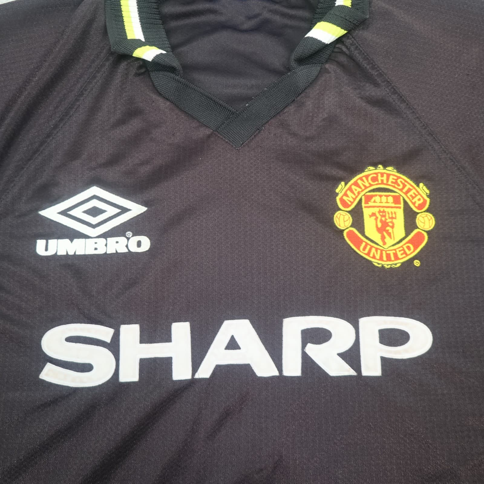 Manchester United Shirt Extra Large Black Third 1998 1999 David Beckham Jersey photo 3