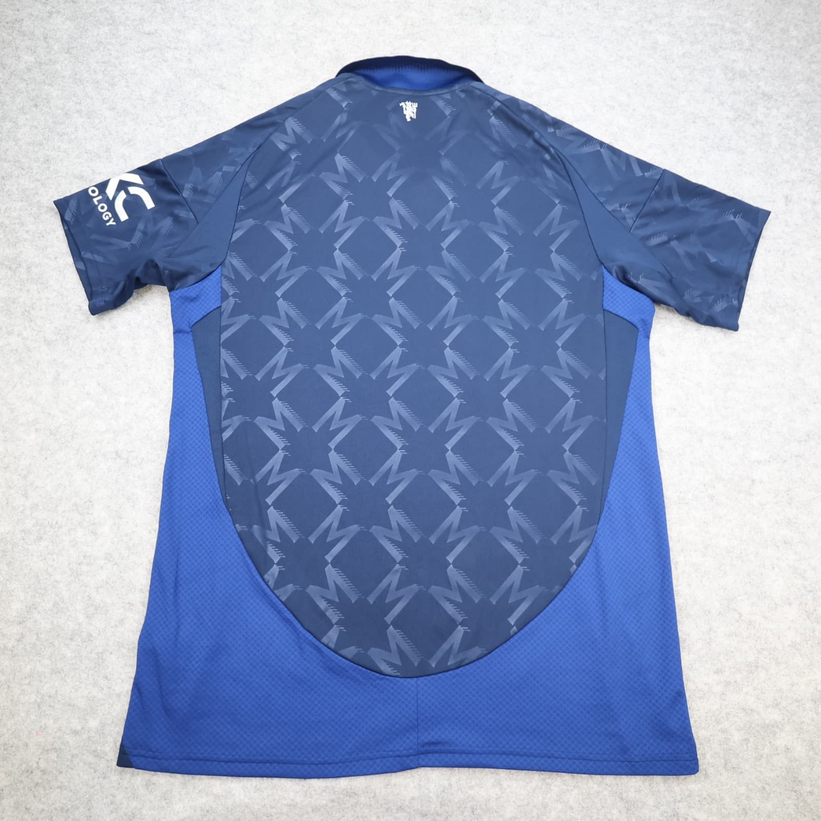 Manchester United Shirt Large Blue Away Kit 2024 2025 Adidas Soccer Jersey photo 2
