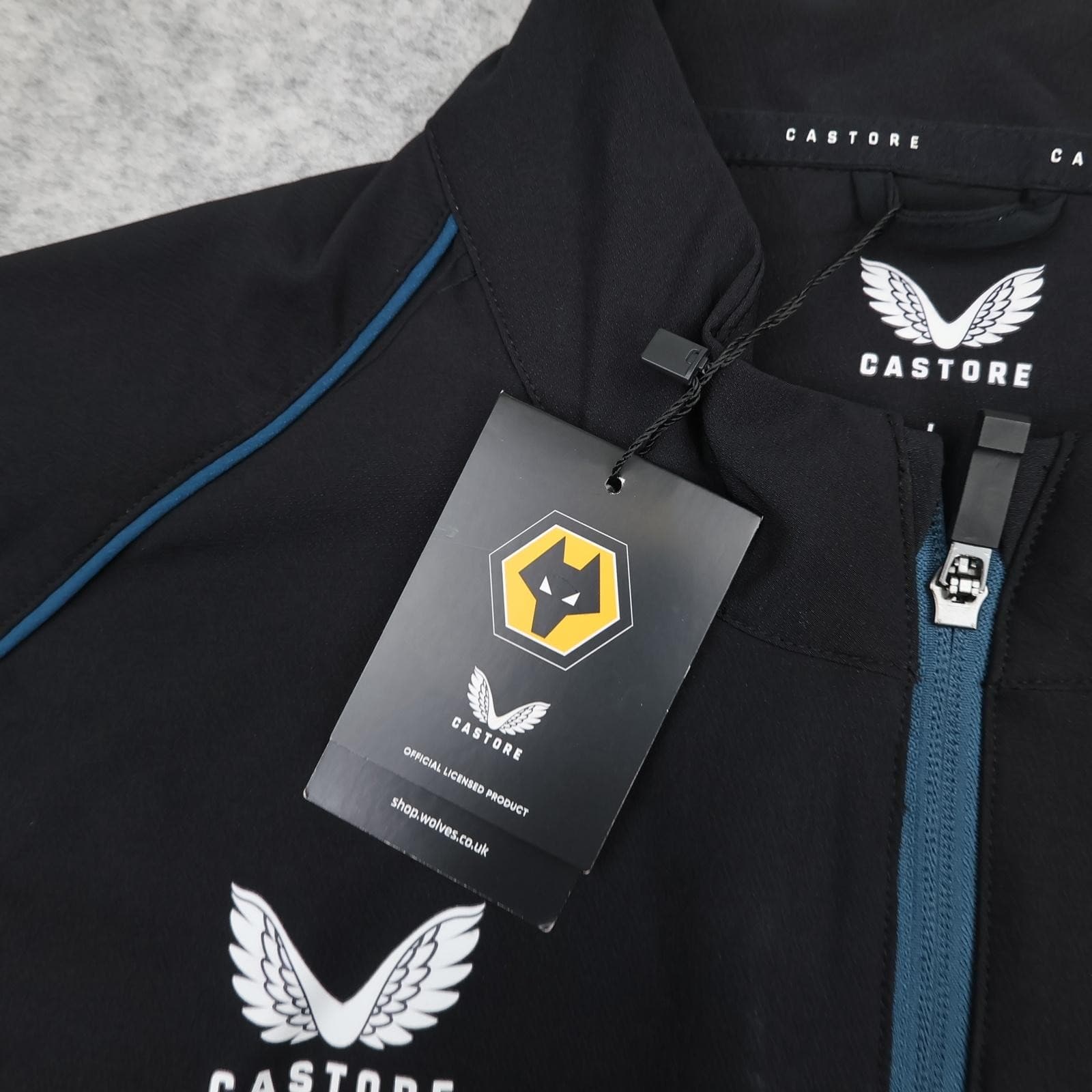 Wolverhampton Wanderers Gilet Mens Large Black EPL Football Castore Training photo 4