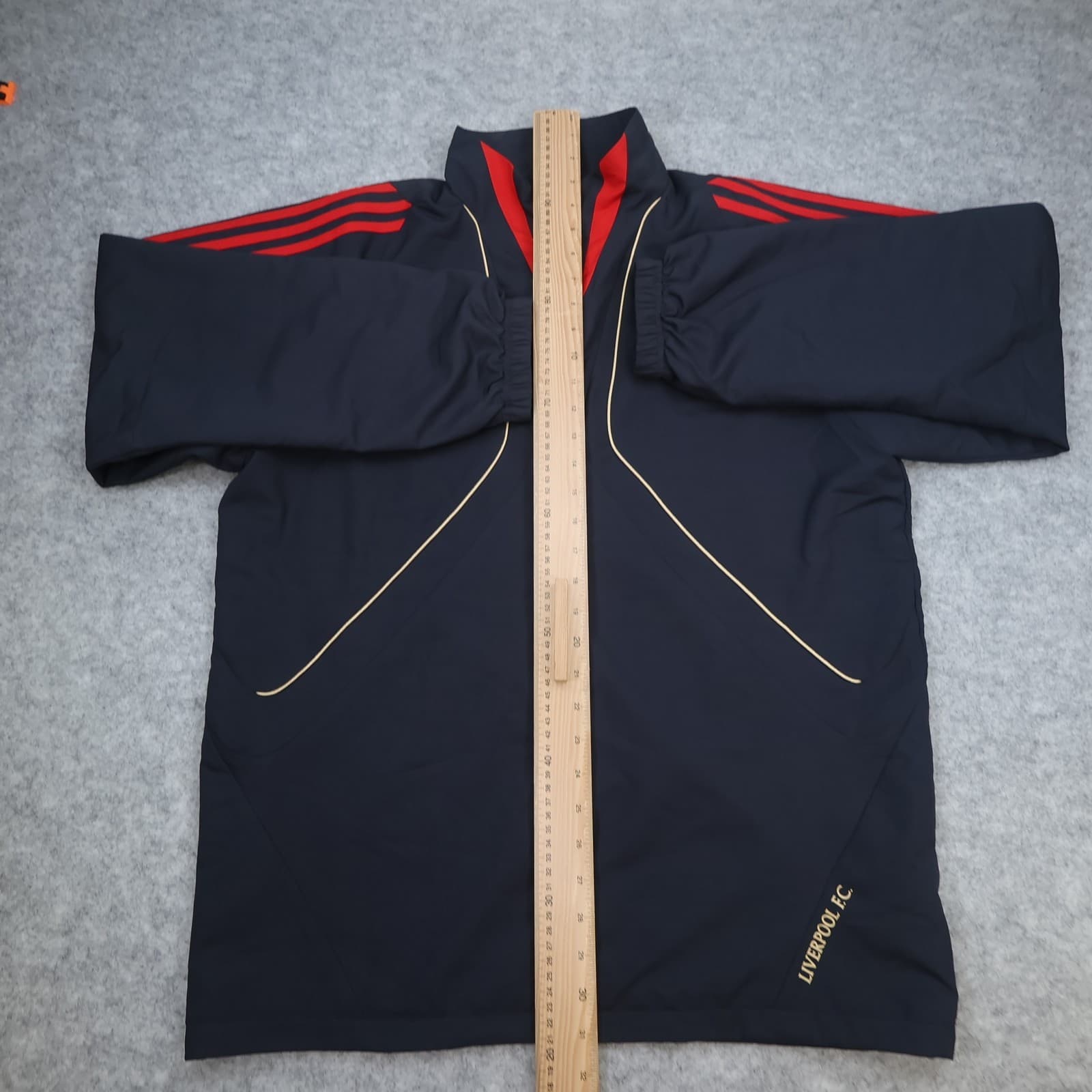Liverpool Tracksuit Top Large Black Adidas Track 2009 2010 1/4 Zip Jacket 38/40 photo 12