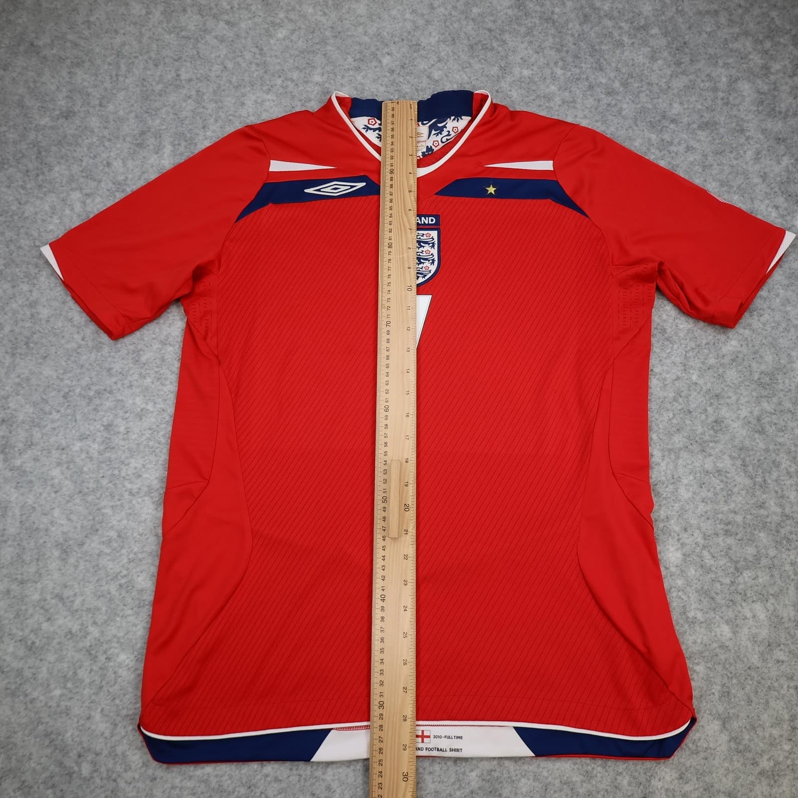 England Away Shirt Mens Large Red 2008 2010 Football Umbro Beckham 7 Jersey photo 13