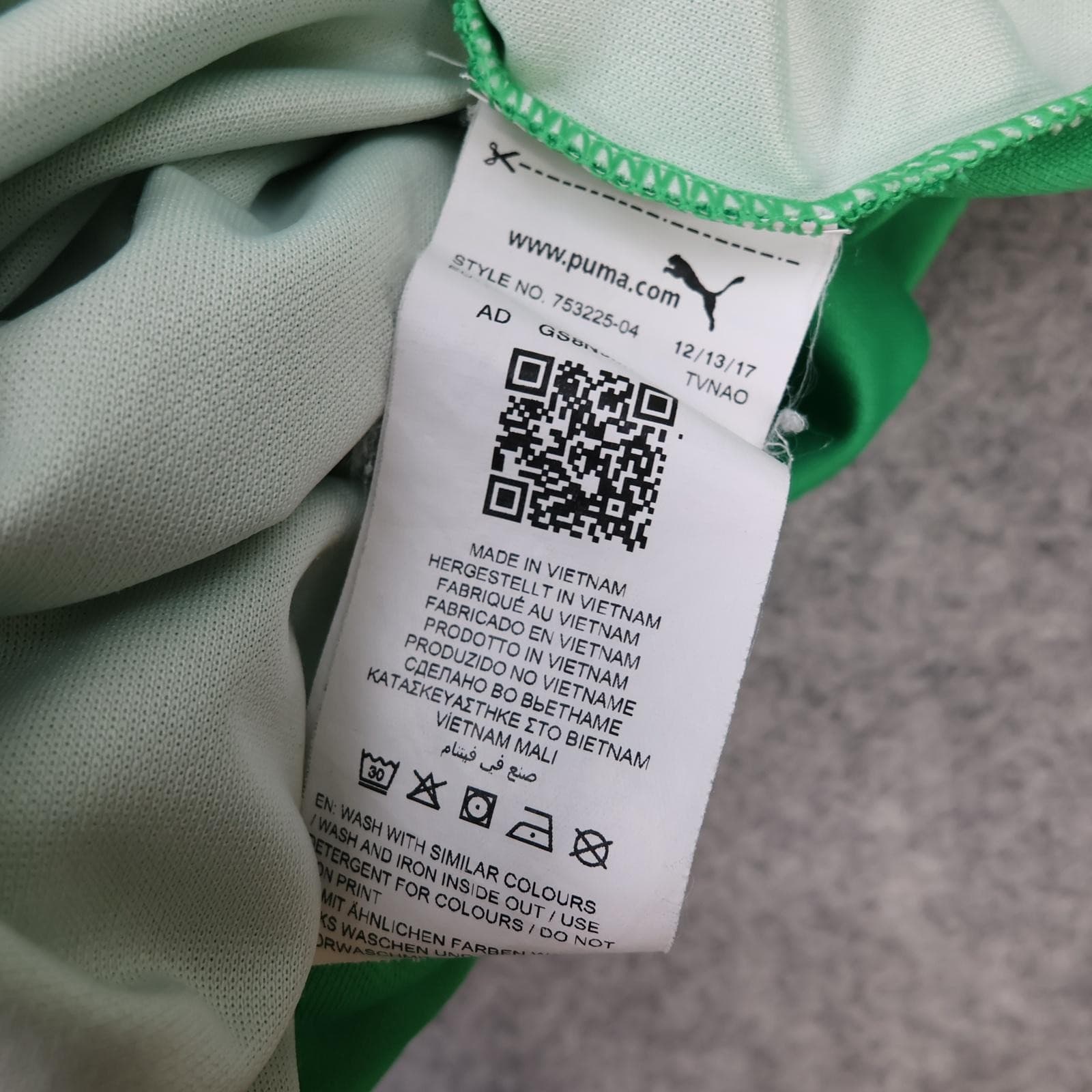 Arsenal Goalkeeper Shirt Kids 11-12 Years Green 2018 2019 Puma Soccer Jersey photo 14