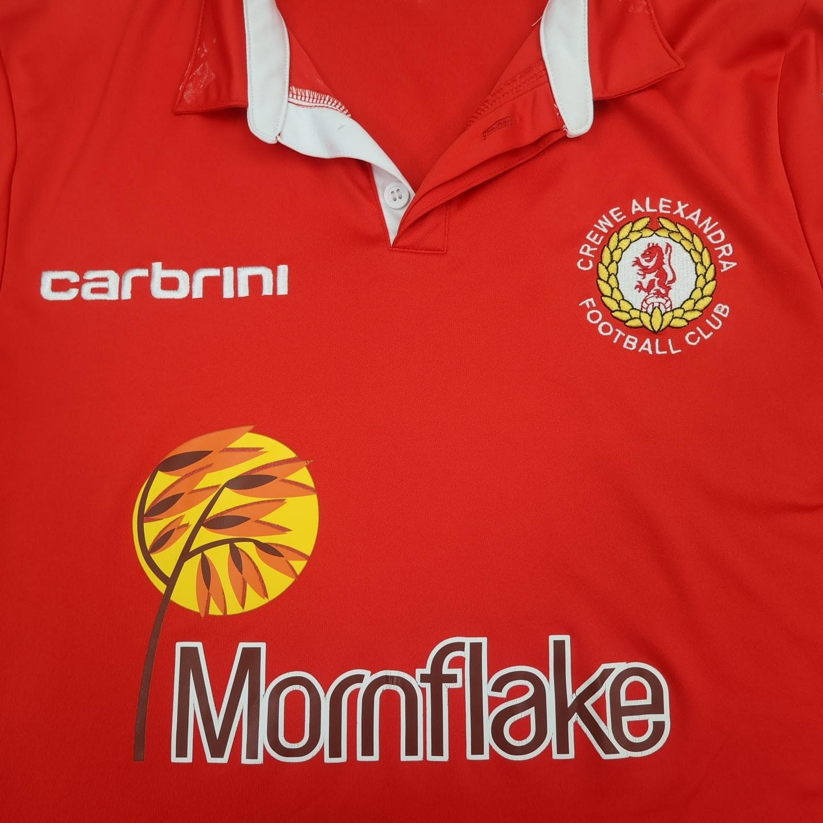 Crewe Alexandra Shirt Mens Small Red Home 2012 2013 Carbrini Mornflake Jersey photo 2
