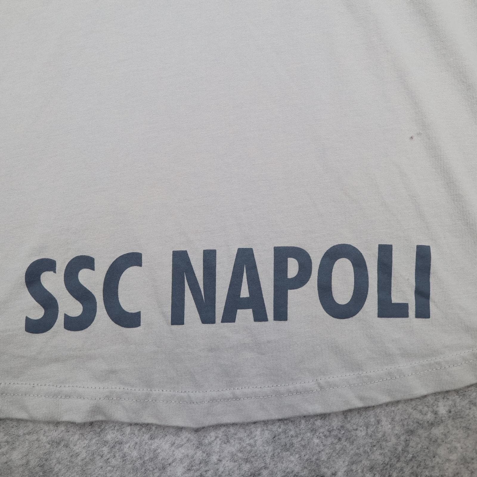 SSC Napoli Training Shirt Mens XL Grey Football Macron 2014 2015 Jersey photo 14