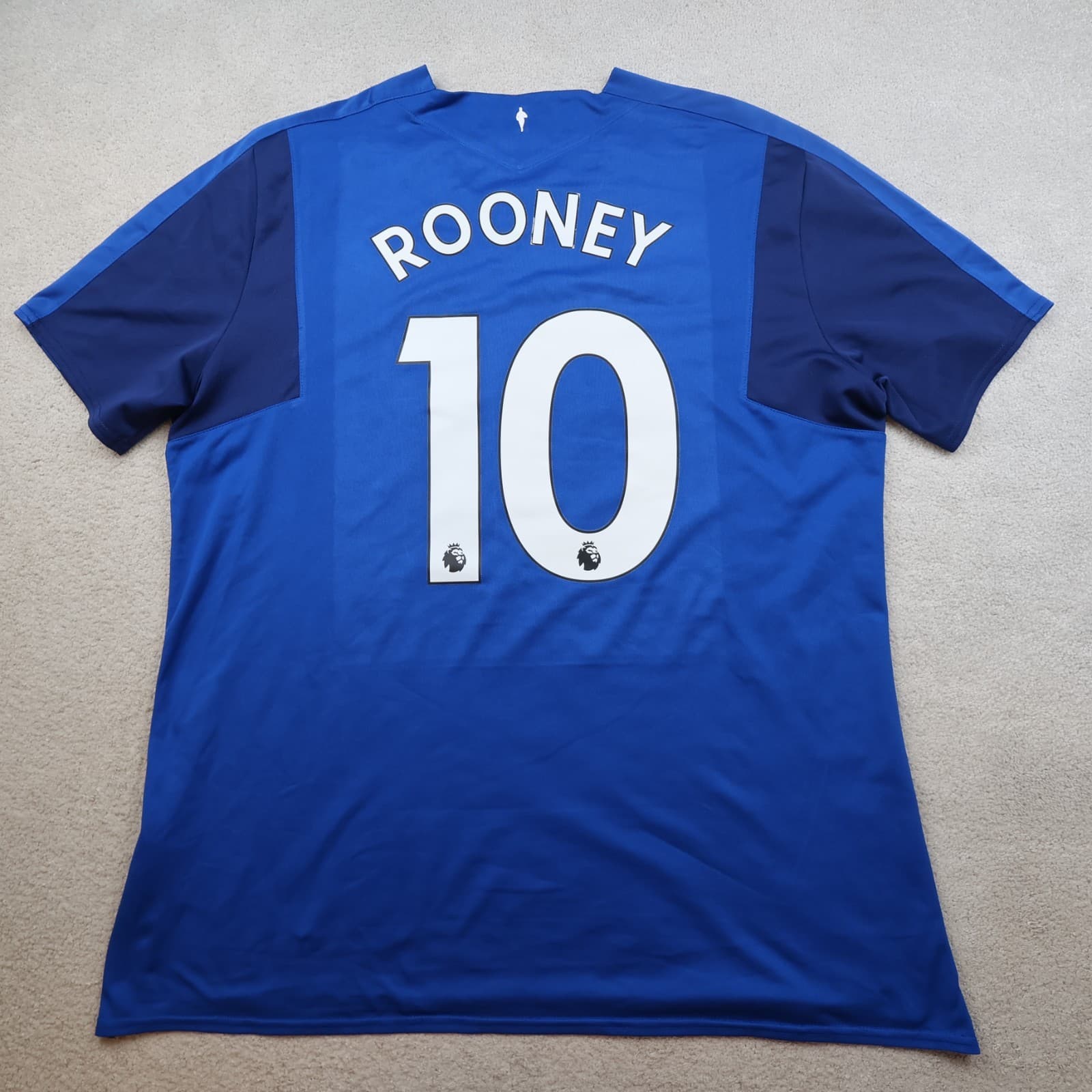 Everton Shirt 2XL Blue Home Kit 2017 2018 Umbro Wayne Rooney Soccer Jersey