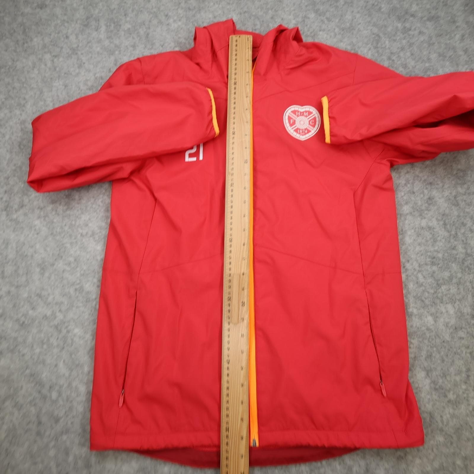 Heart Of Midlothian Jacket Mens Medium Red SPFL Football Umbro Hooded Training photo 8