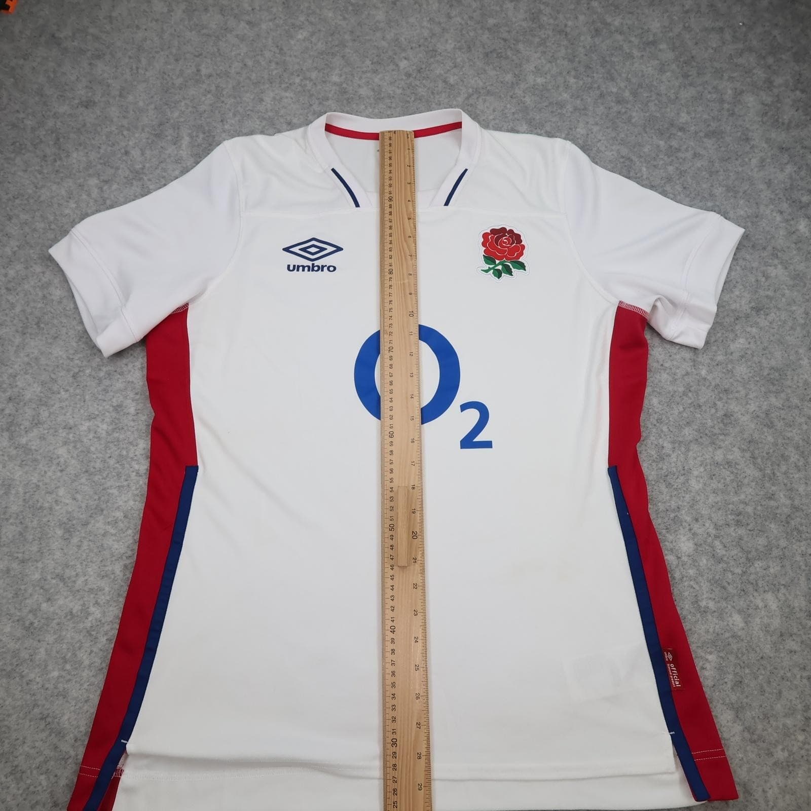 England Rugby Shirt Mens XL White Home Rugby Union Umbro O2 2020 2021 Jersey photo 12