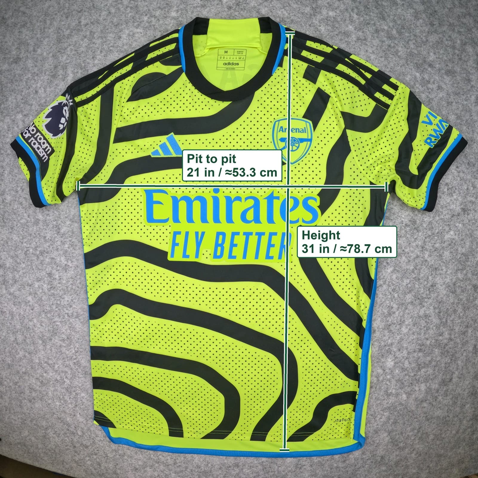 Arsenal Football Shirt Medium Yellow Away 2023 2024 adidas Martin Ødegaard photo 3