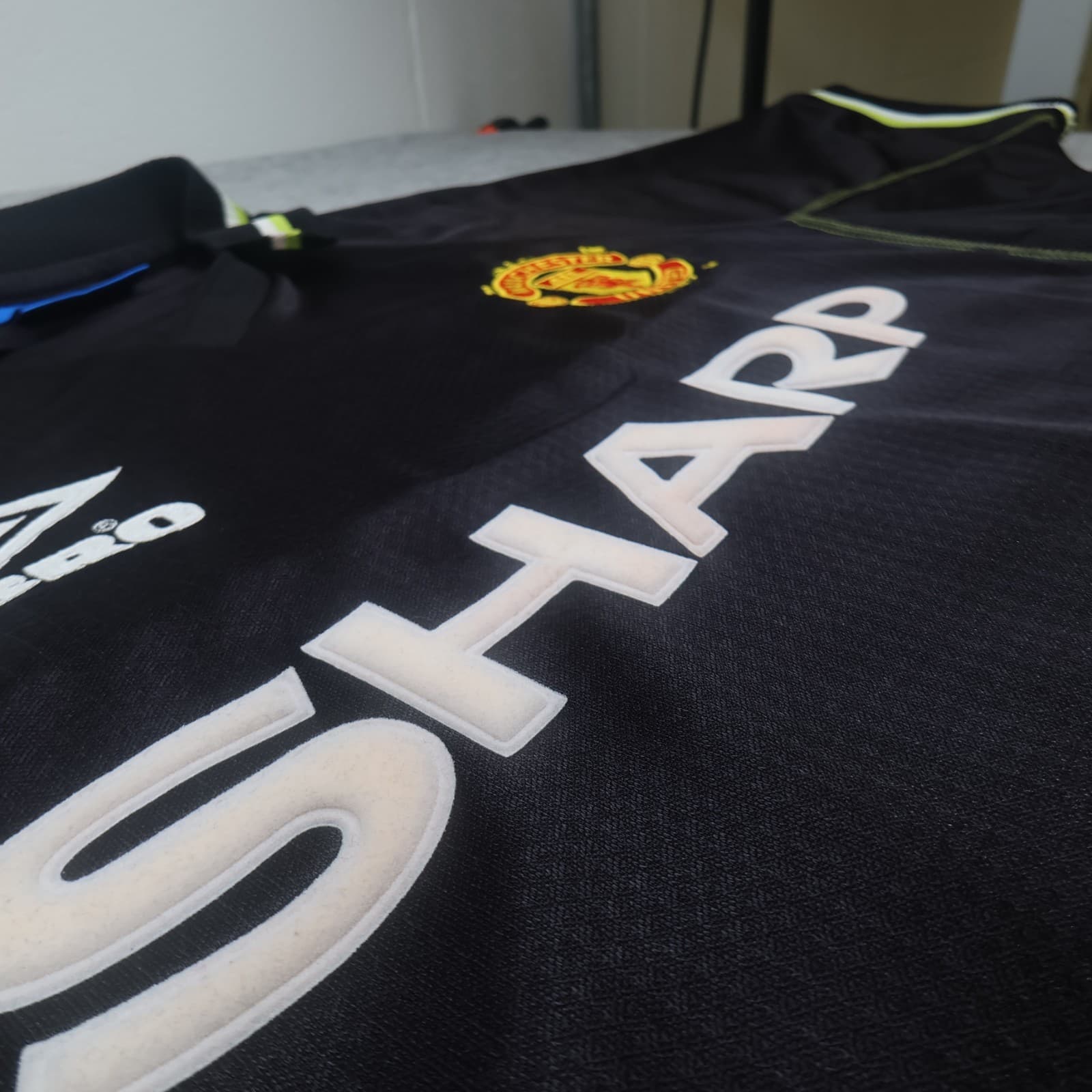 Vintage Manchester United Shirt 2XL Black Third Kit 1998 1999 Umbro Jersey XXL photo 7