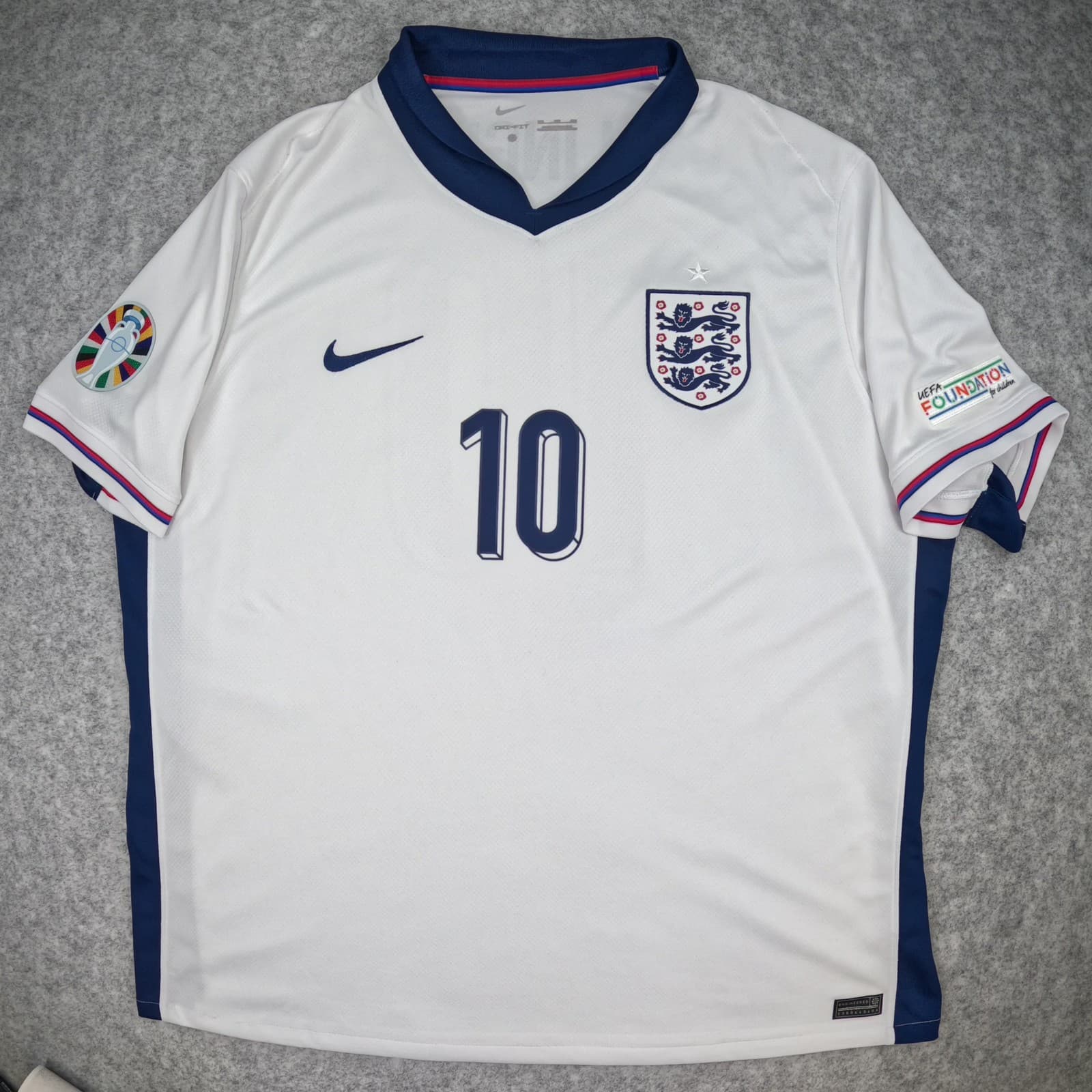 England Football Shirt 2XL White Home 2024 2025 Nike Jude Bellingham 10 Jersey photo 2