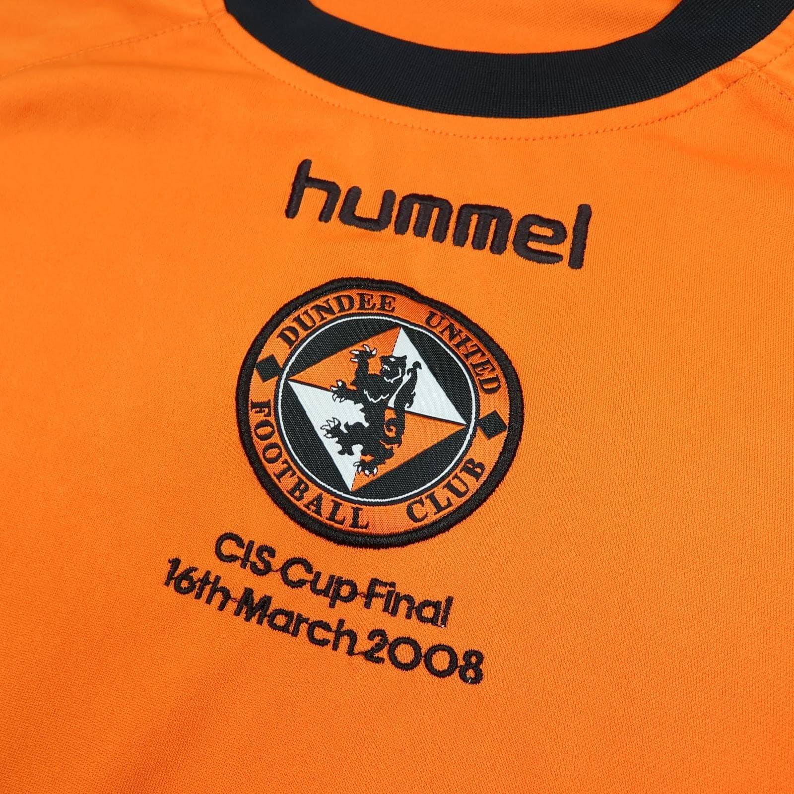 Dundee United Shirt Mens XL Orange Home 2008 CIS Cup Football Hummel Jersey photo 3