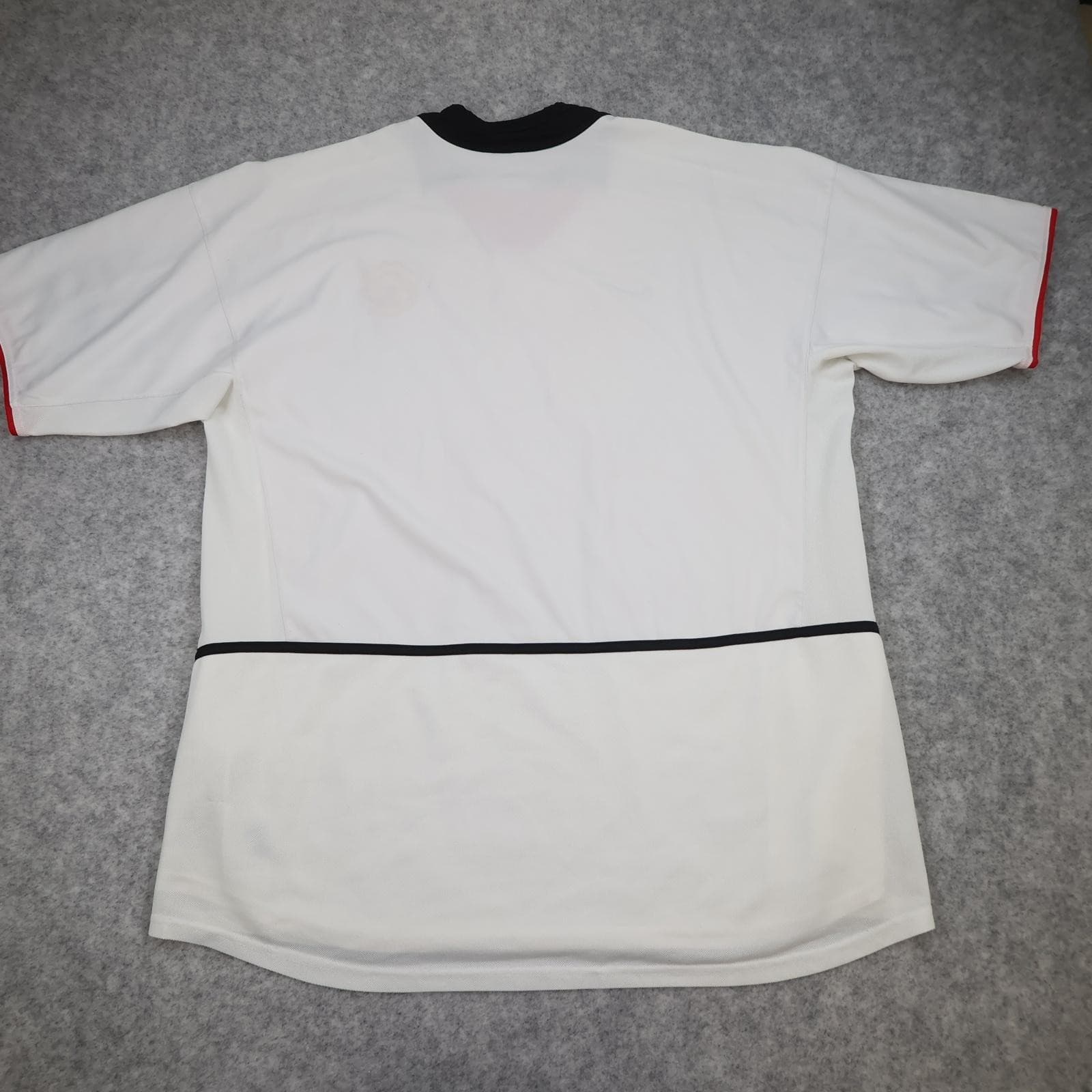 Vintage Manchester United Shirt Mens XL White Away Kit 2002 2003 Nike Vodafone photo 2