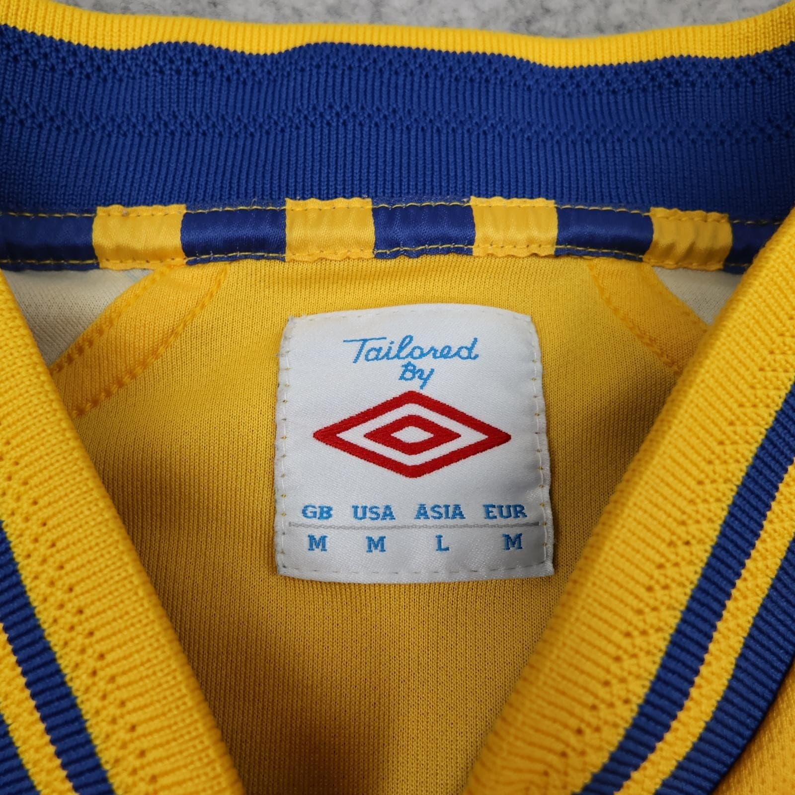 Sweden Home Shirt Mens Medium Yellow 2012 2013 Umbro Soccer Jersey Top SVFF photo 6