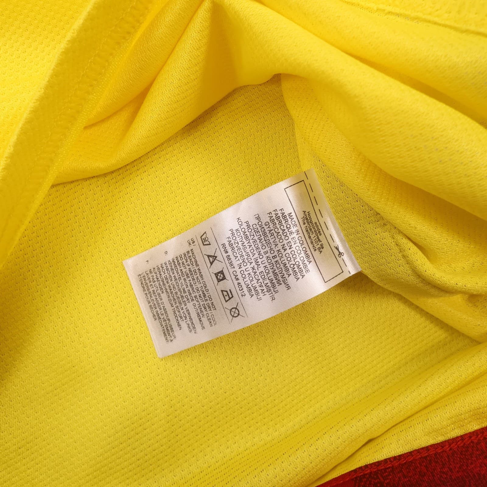 Colombia Home Shirt Mens Large Yellow 2022 2023 Football Adidas Soccer Jersey photo 7