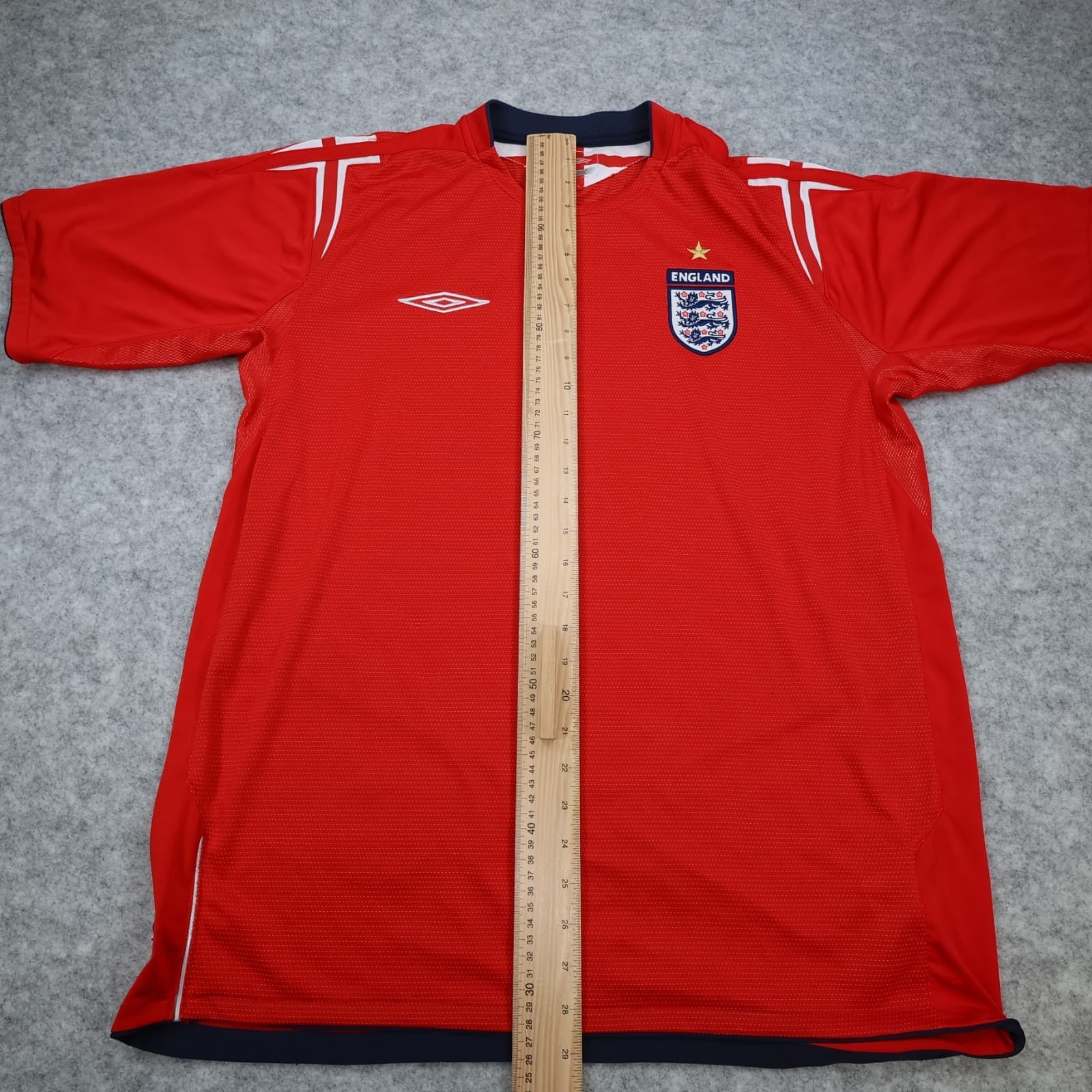 Vintage England Football Shirt Extra Large Red Away Kit 2004 2006 Jersey 798 photo 12