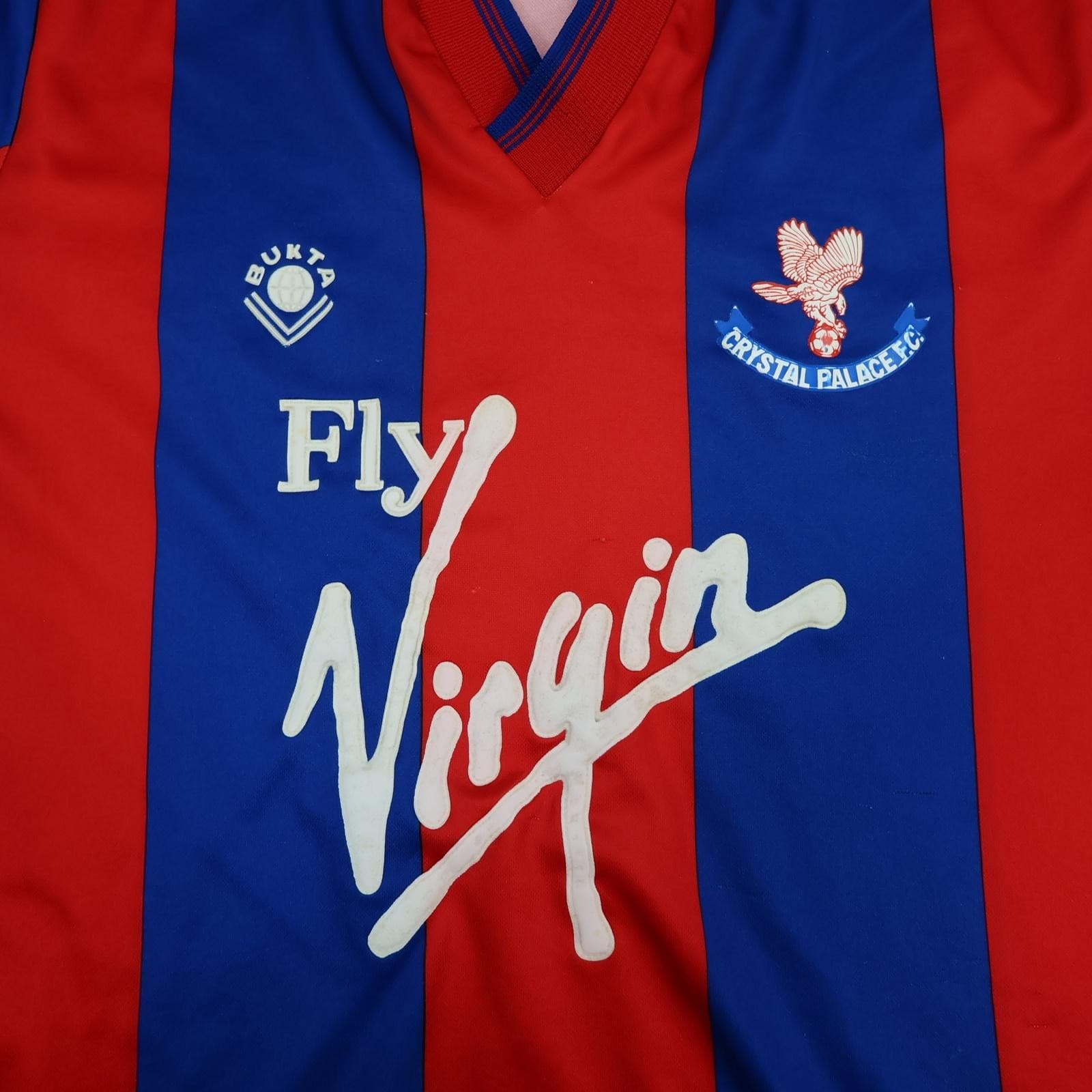 Vintage Crystal Palace Shirt Mens Medium Home 1998 1990 Bukta Virgin Jersey photo 3