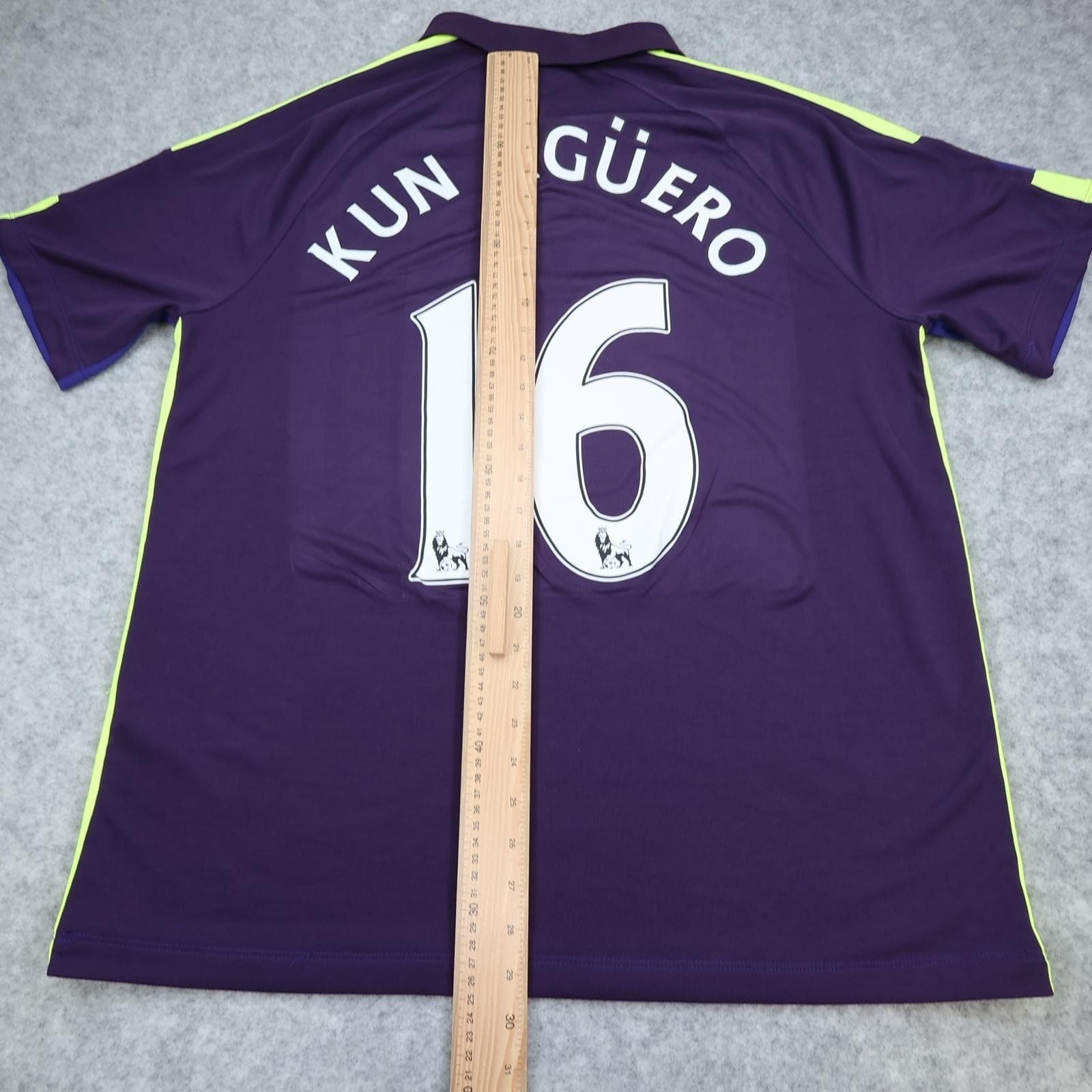 Manchester City Shirt Mens XL Purple 3rd Kit 2014 2015 Football Nike Aguero 16 photo 14