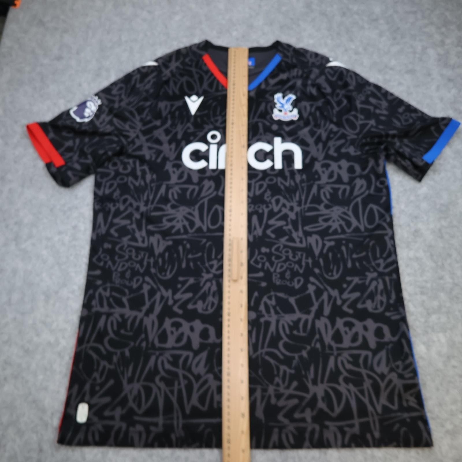 Crystal Palace Shirt Mens 3XL Black Third 2023 2024 Macron Cinch Eze 10 photo 18