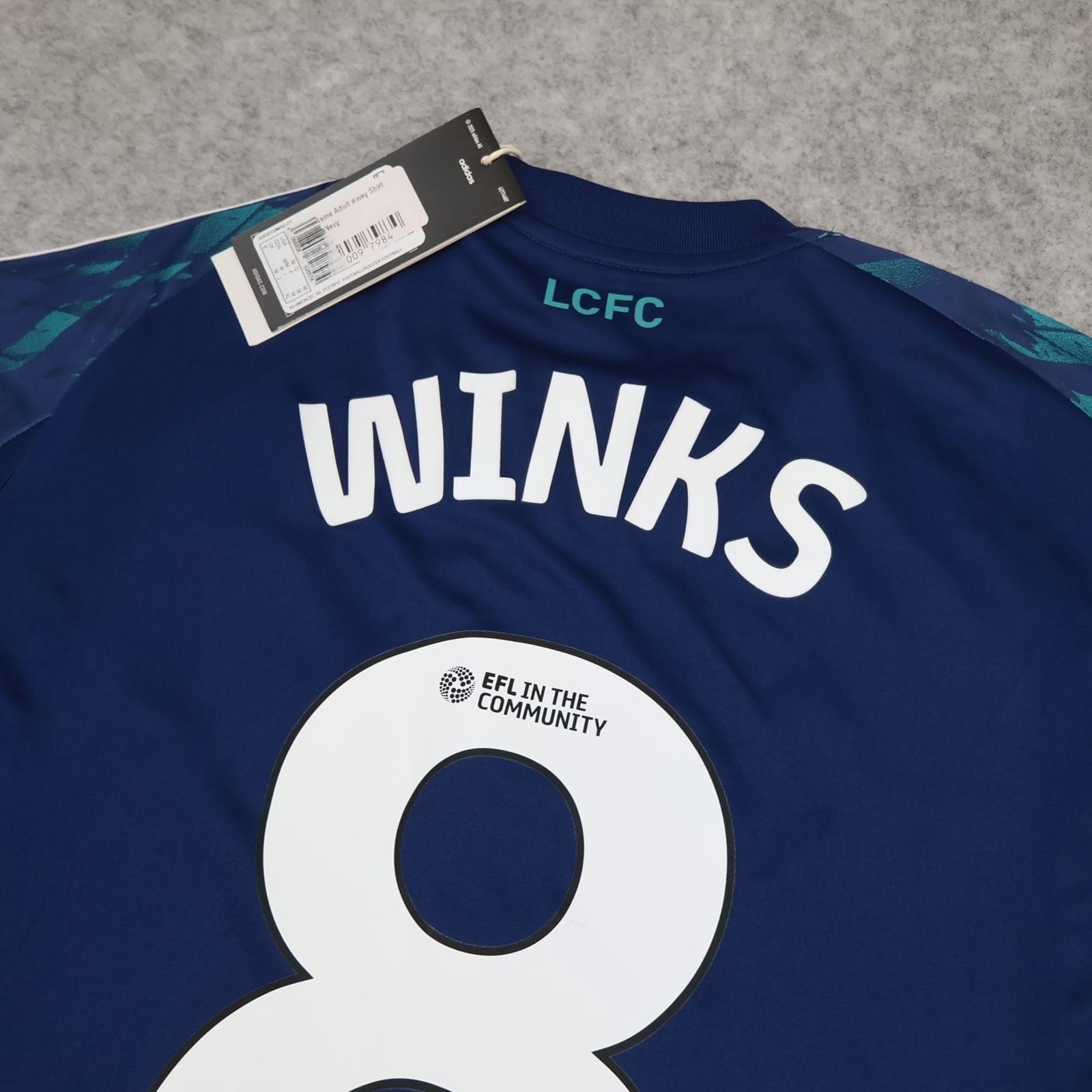 Leicester City Shirt Mens Medium Blue Away 2025 Adidas Winks 8 EFL Soccer Jersey photo 10