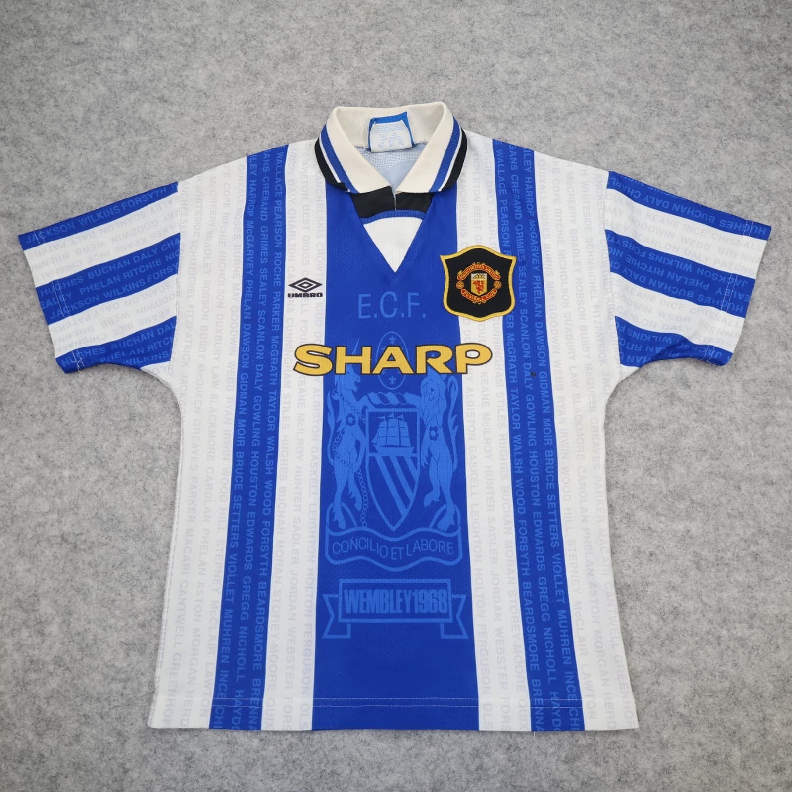 Vintage Manchester United Third Shirt Kids Large Boys 1994 1996 Umbro Jersey
