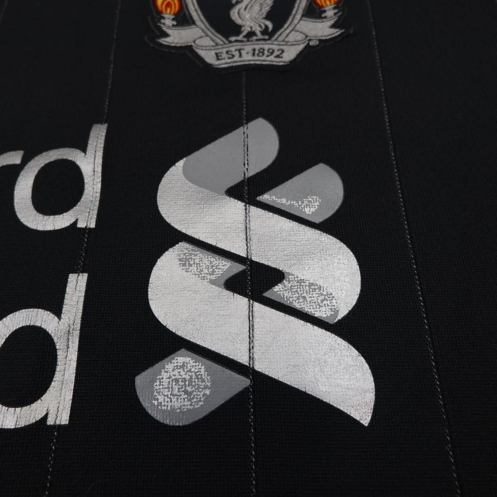 Liverpool Shirt Mens XL Black Away Kit 2011 2012 Adidas Standard Chartered photo 8