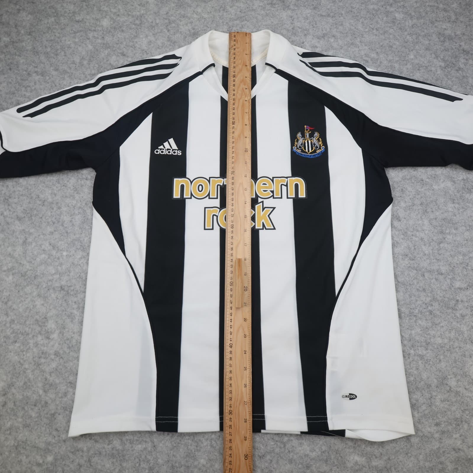 Newcastle United Shirt Medium Black Home Kit 2005 2007 Adidas Soccer Jersey photo 13