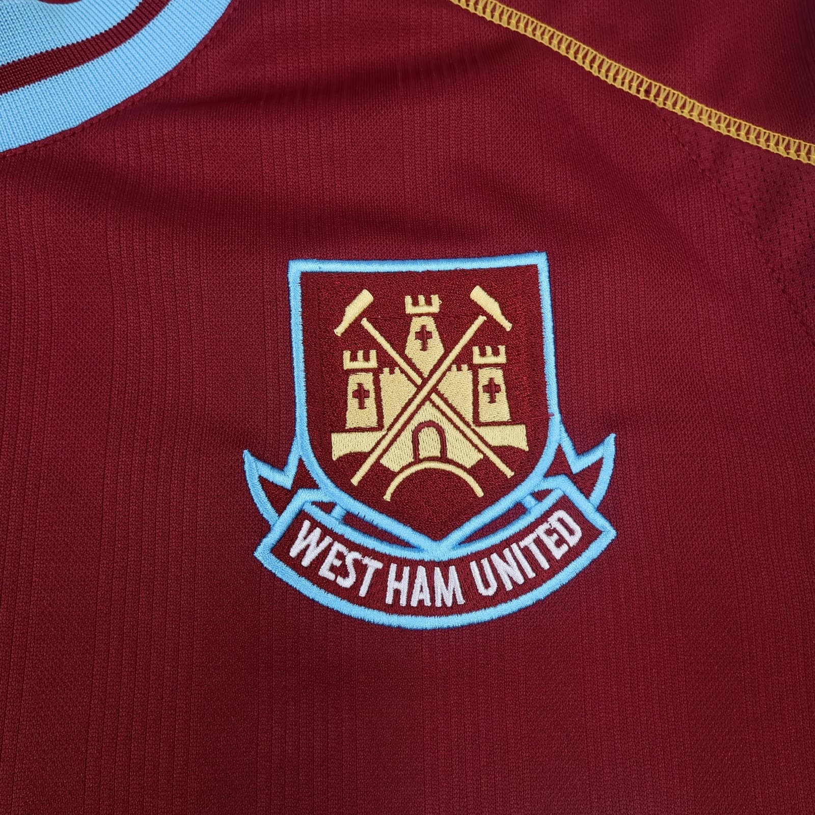 West Ham United Shirt Mens 2XL Red Home Football Macron SBOBET Soccer Jersey photo 4