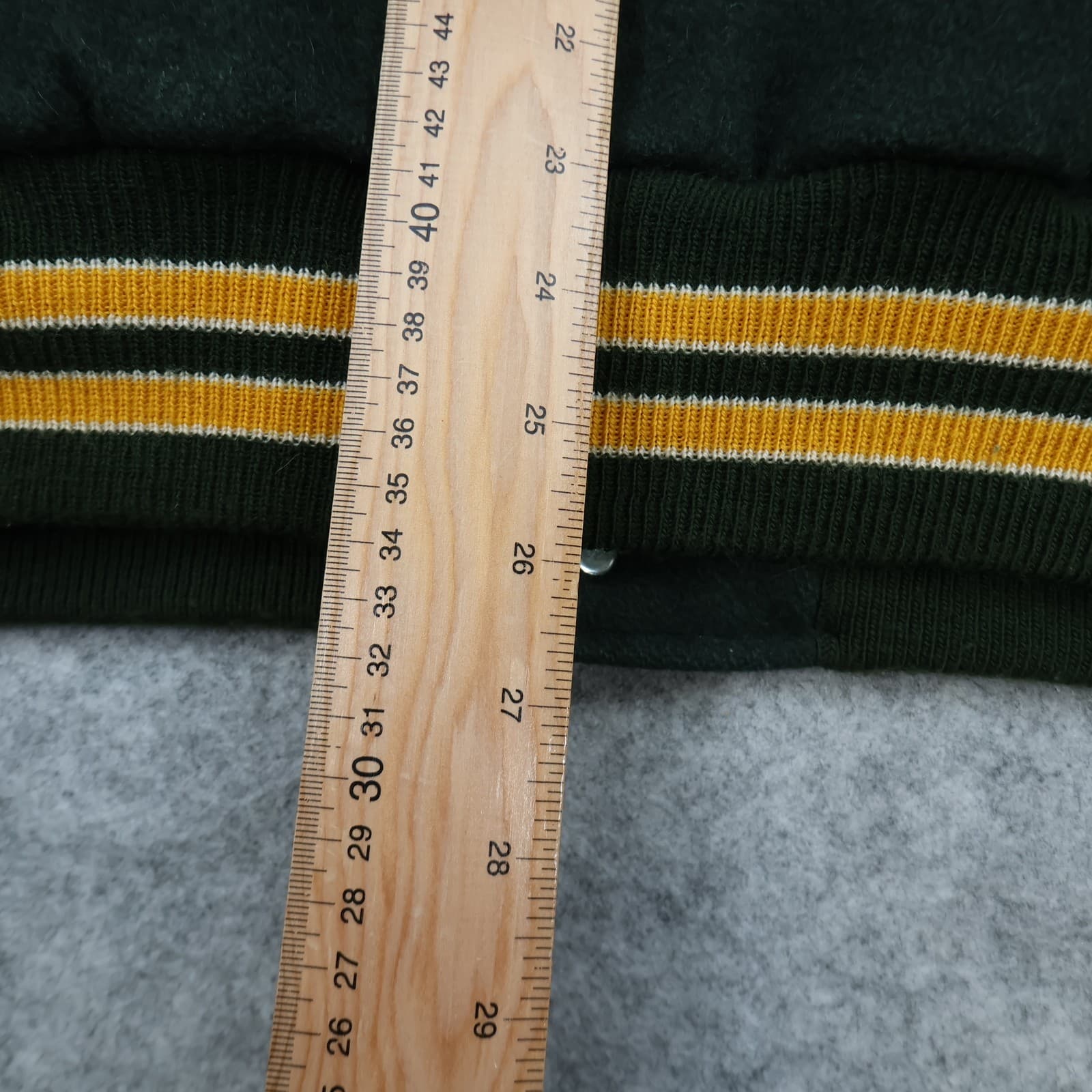 Vintage Green Bay Packers Varsity Jacket Large Green Leather DeLong NFL photo 17