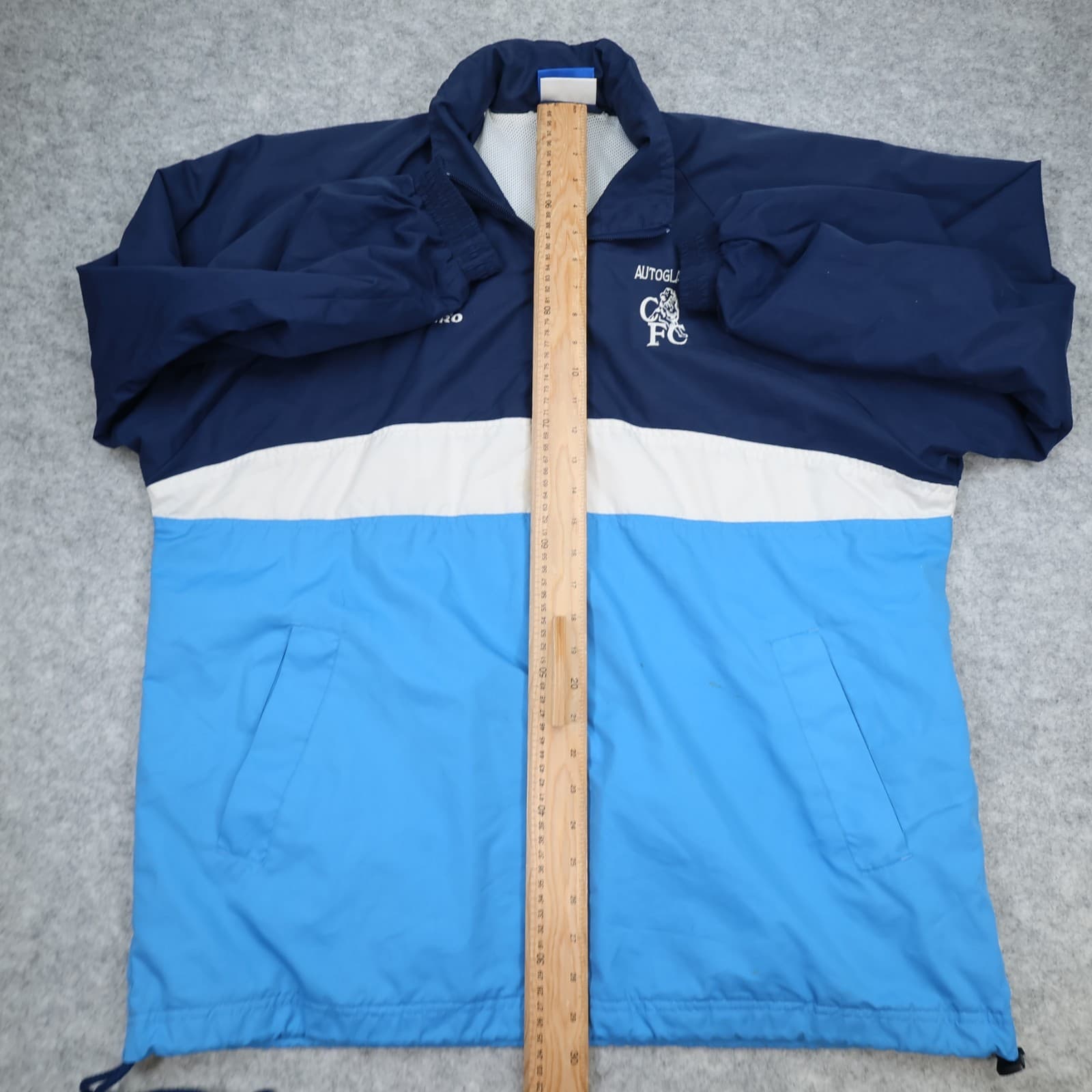 Vintage Chelsea Football Drill Top Large Blue Jacket Tracksuit Umbro 1999 2001 photo 12