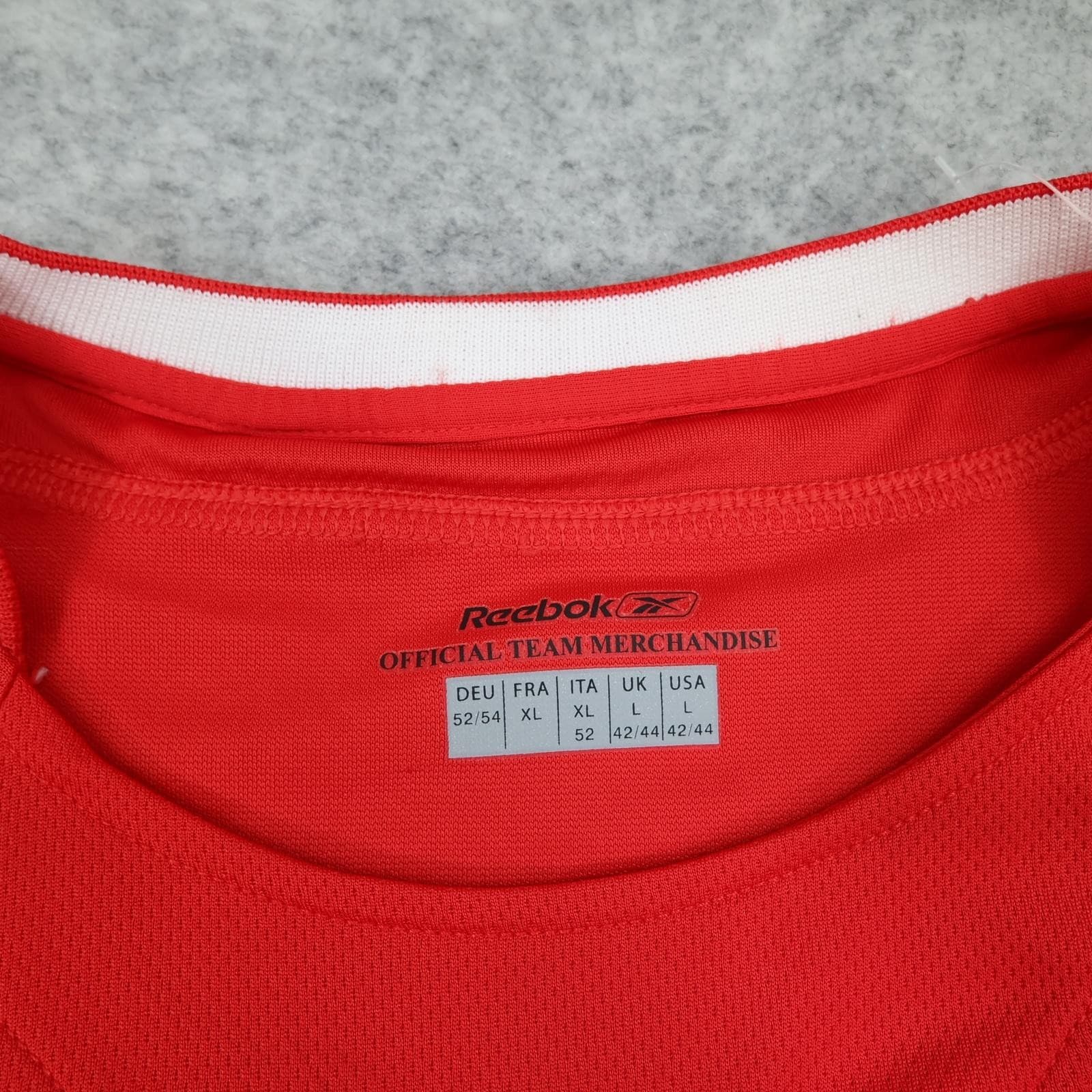 Vintage Liverpool Shirt Mens Large Red Home 2004 2006 Reebok Carlsberg Signed photo 15