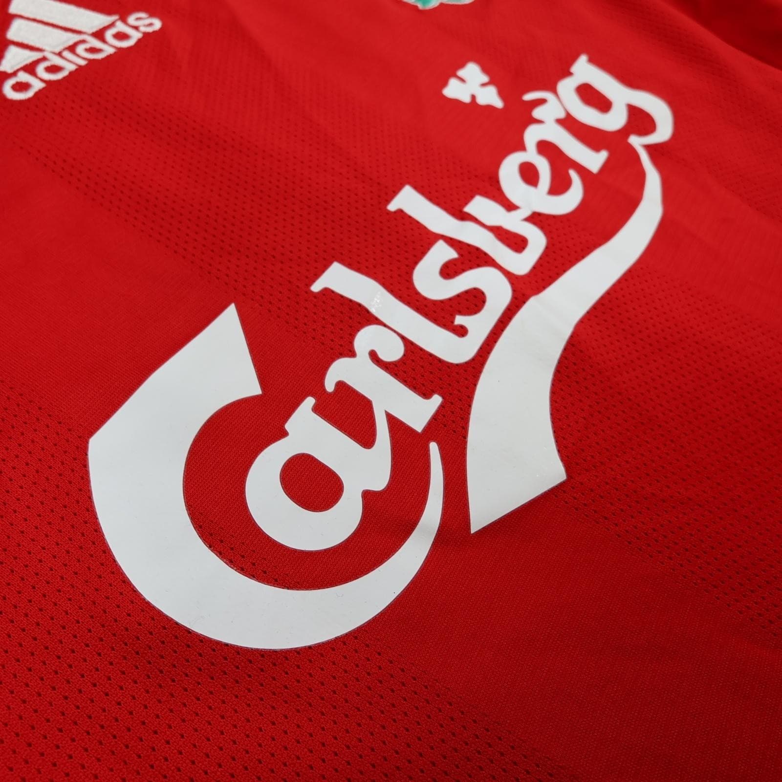 Liverpool Shirt Mens Medium Red Home 2008 2010 Football Adidas Agger 5 Jersey photo 10