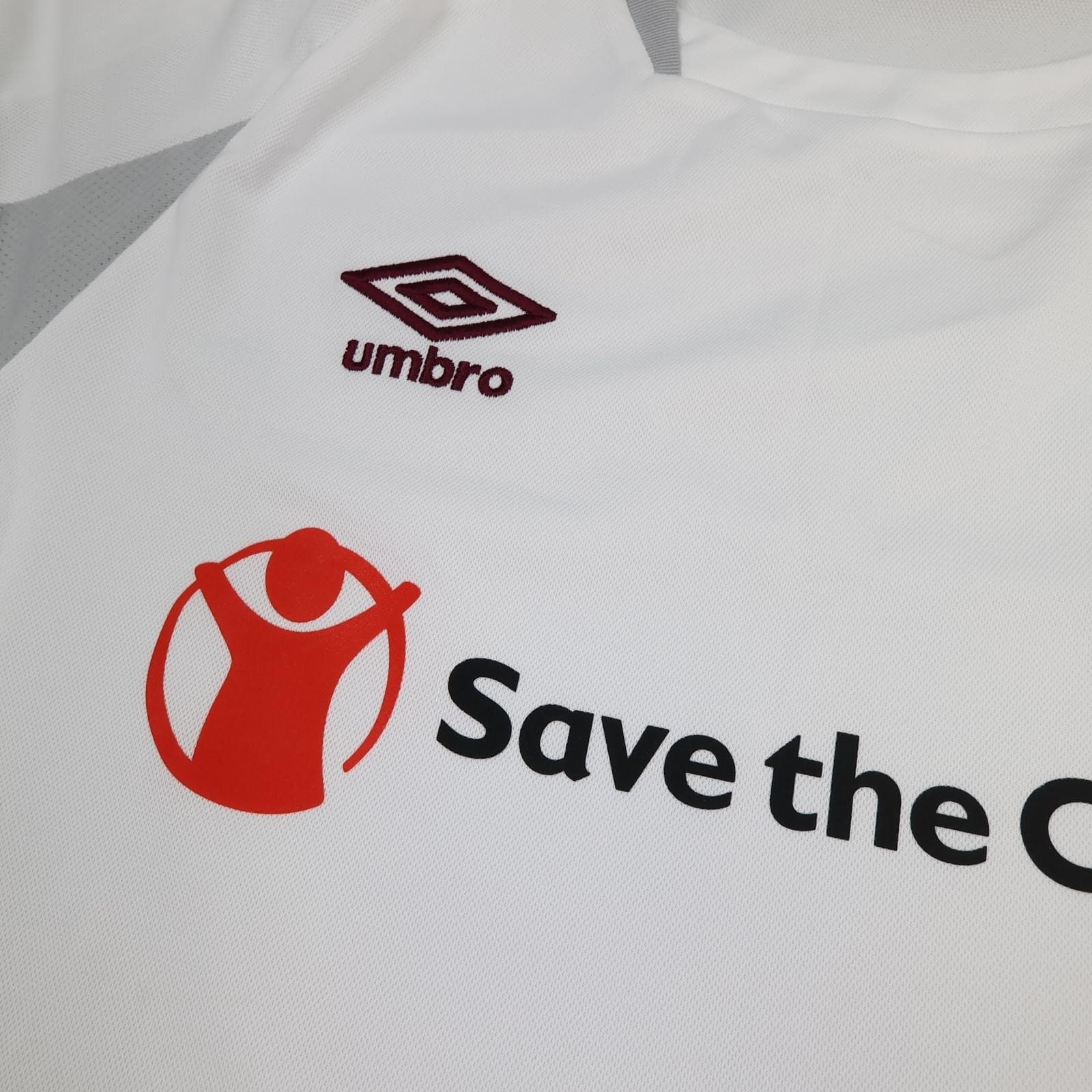 Hearts Shirt Mens Large White Away Long Sleeve Umbro 2018 2019 Soccer Jersey photo 4