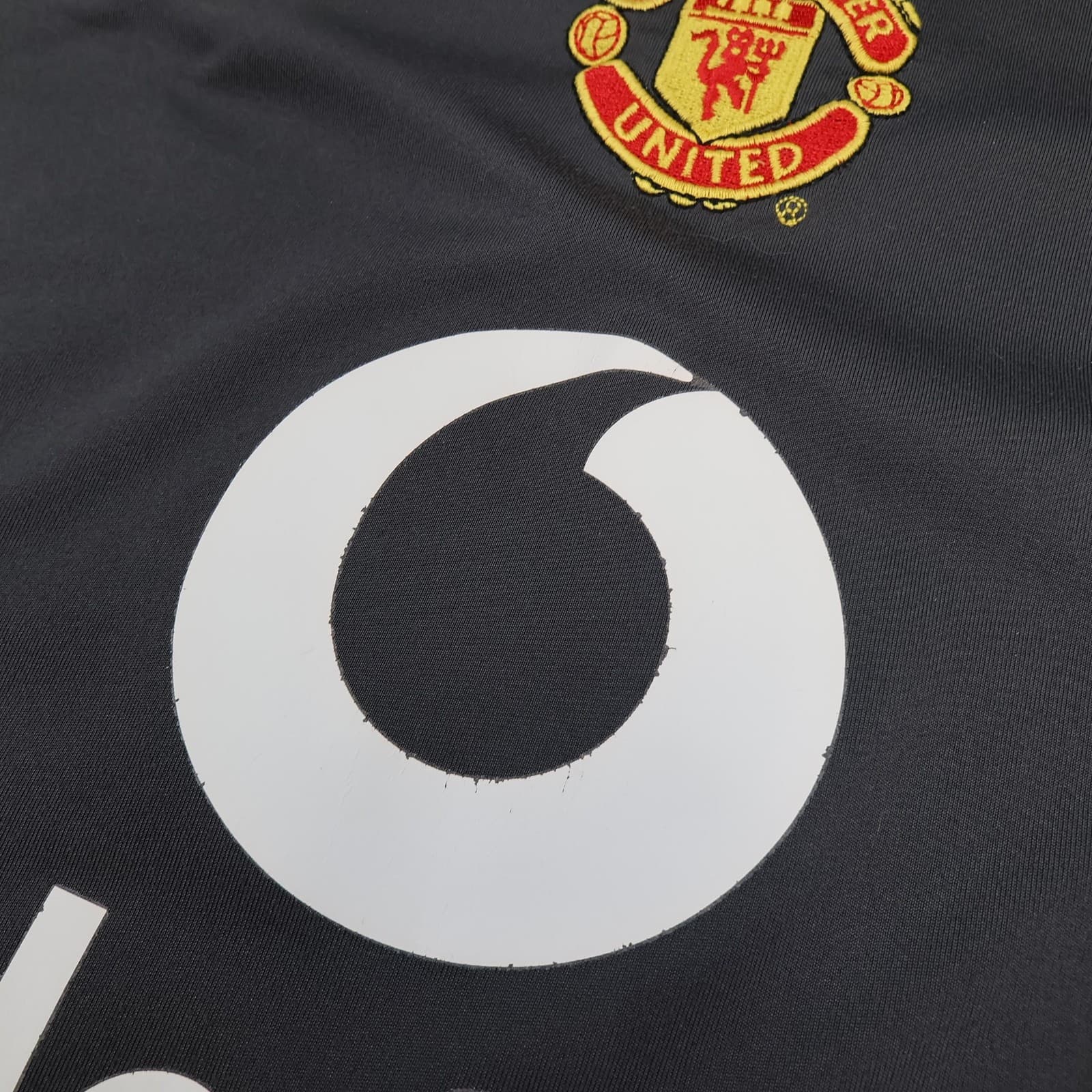 Manchester United Shirt Mens Large Grey Training 2004 2005 Nike Vodafone Soccer photo 6