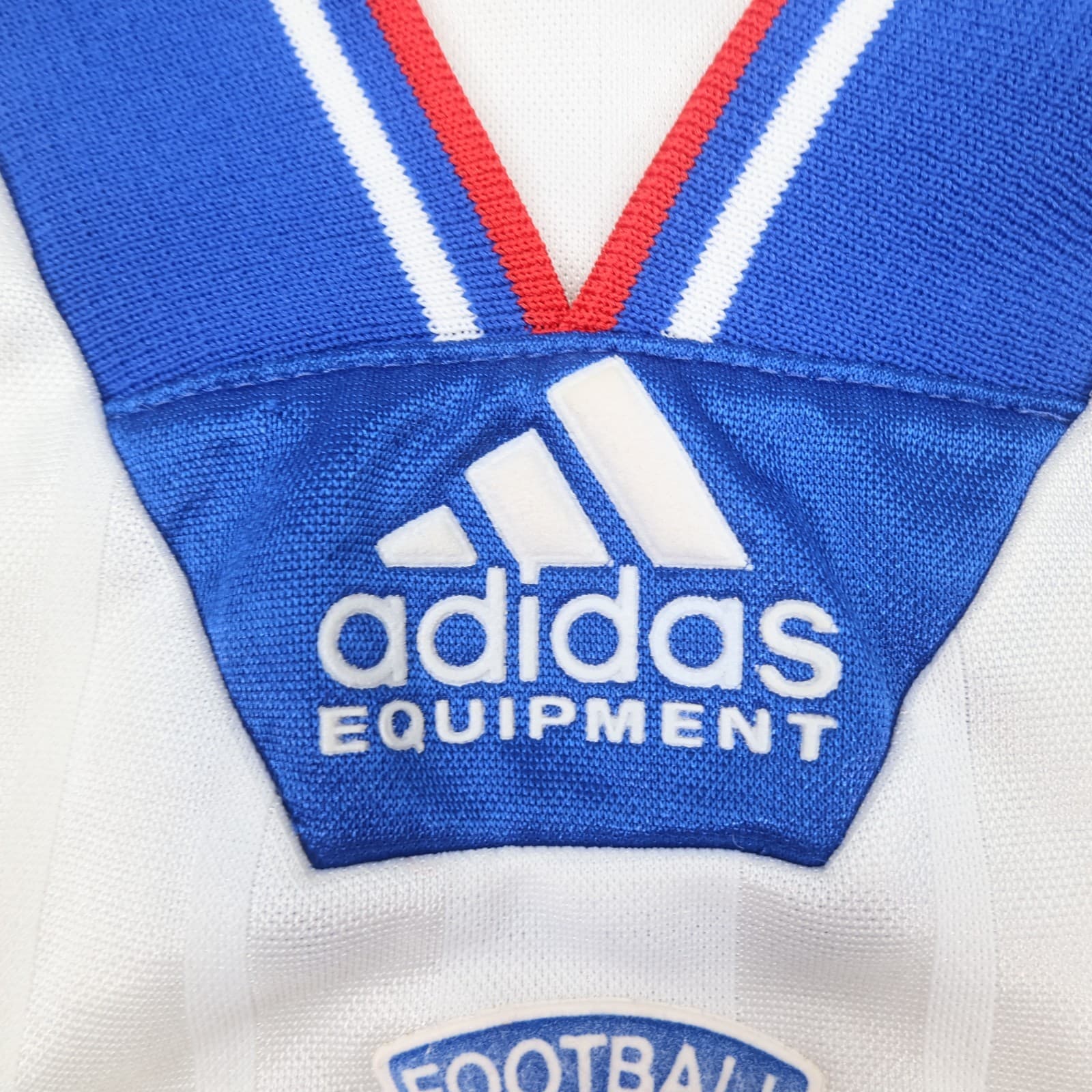Vintage Rangers Football Shirt Large White Away Kit 1992 1994 Adidas Jersey photo 5