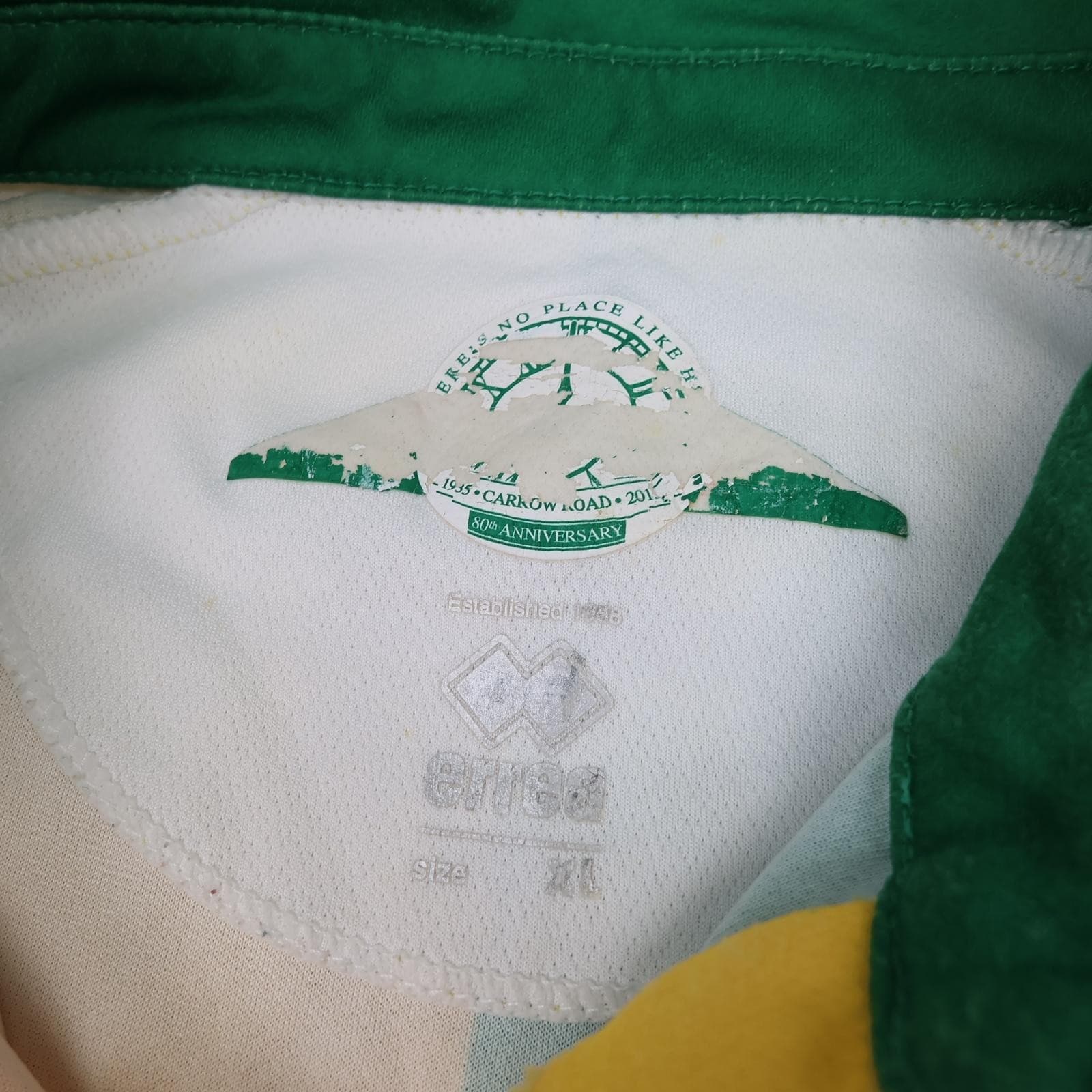 Norwich City Shirt Mens XL 2015 2016 Home Long Sleeve Errea Aviva Soccer Jersey photo 8