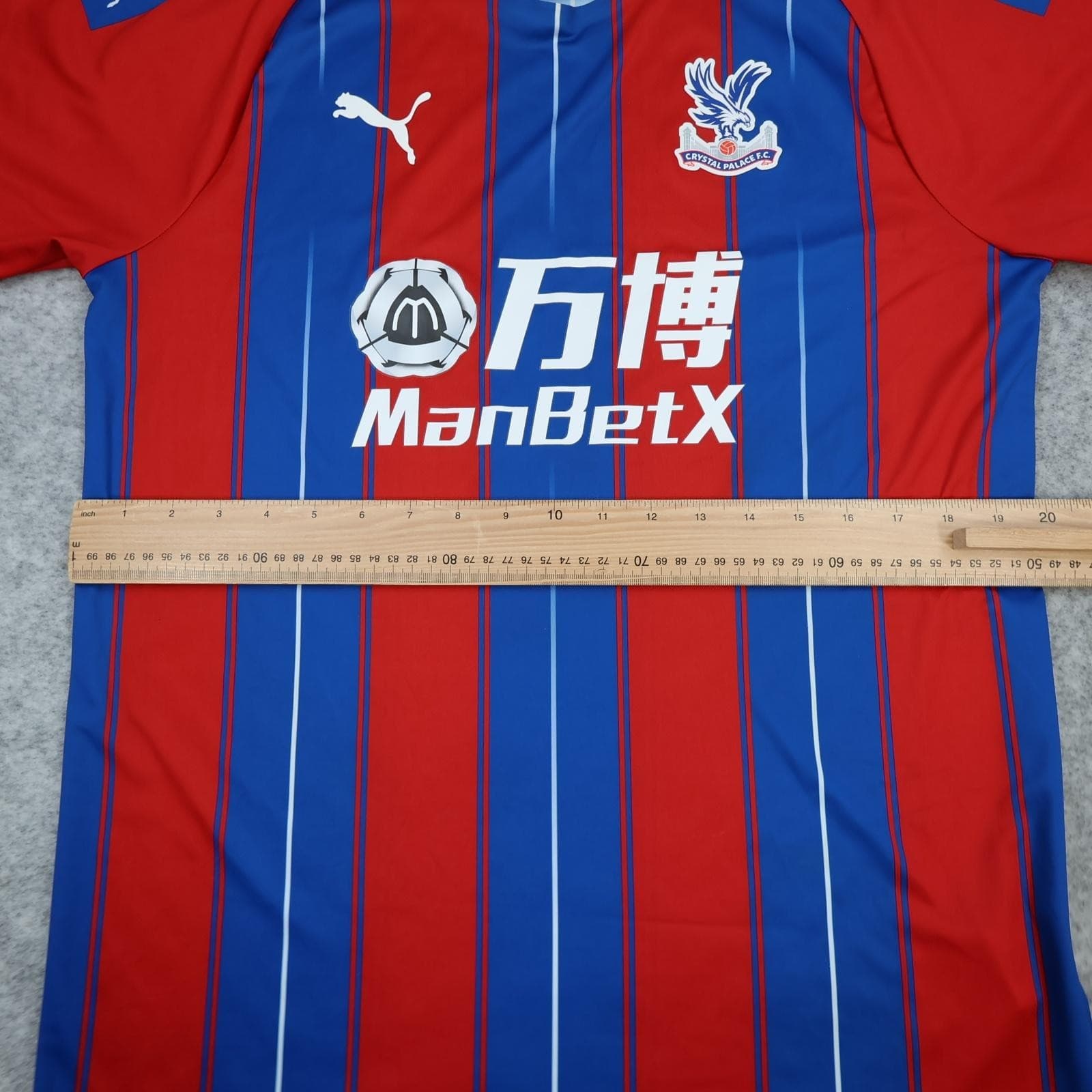 Crystal Palace Shirt Mens Large Home Multi EPL Football Puma 2019 2020 Jersey photo 9