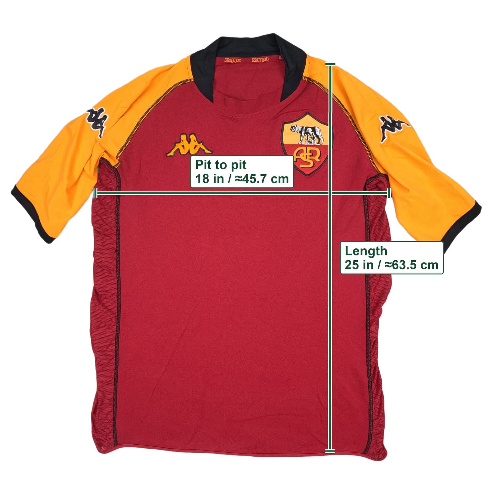 AS Roma Football Shirt Medium Burgundy Home 2002 2003 Kappa Totti 10 Jersey photo 3