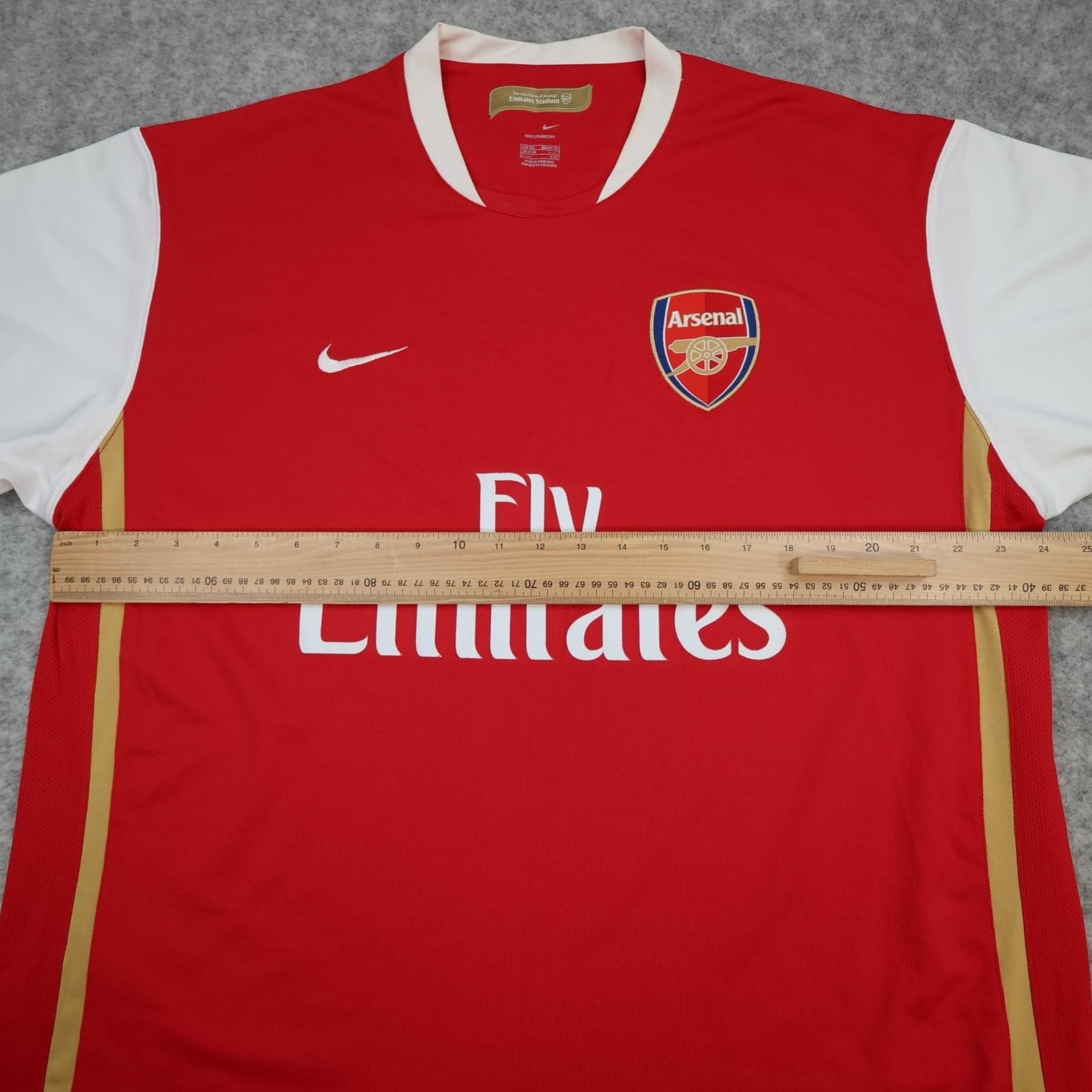 Arsenal Shirt Mens 2XL Red Home 2006 2008 EPL Football Nike Fly Emirates Jersey photo 11