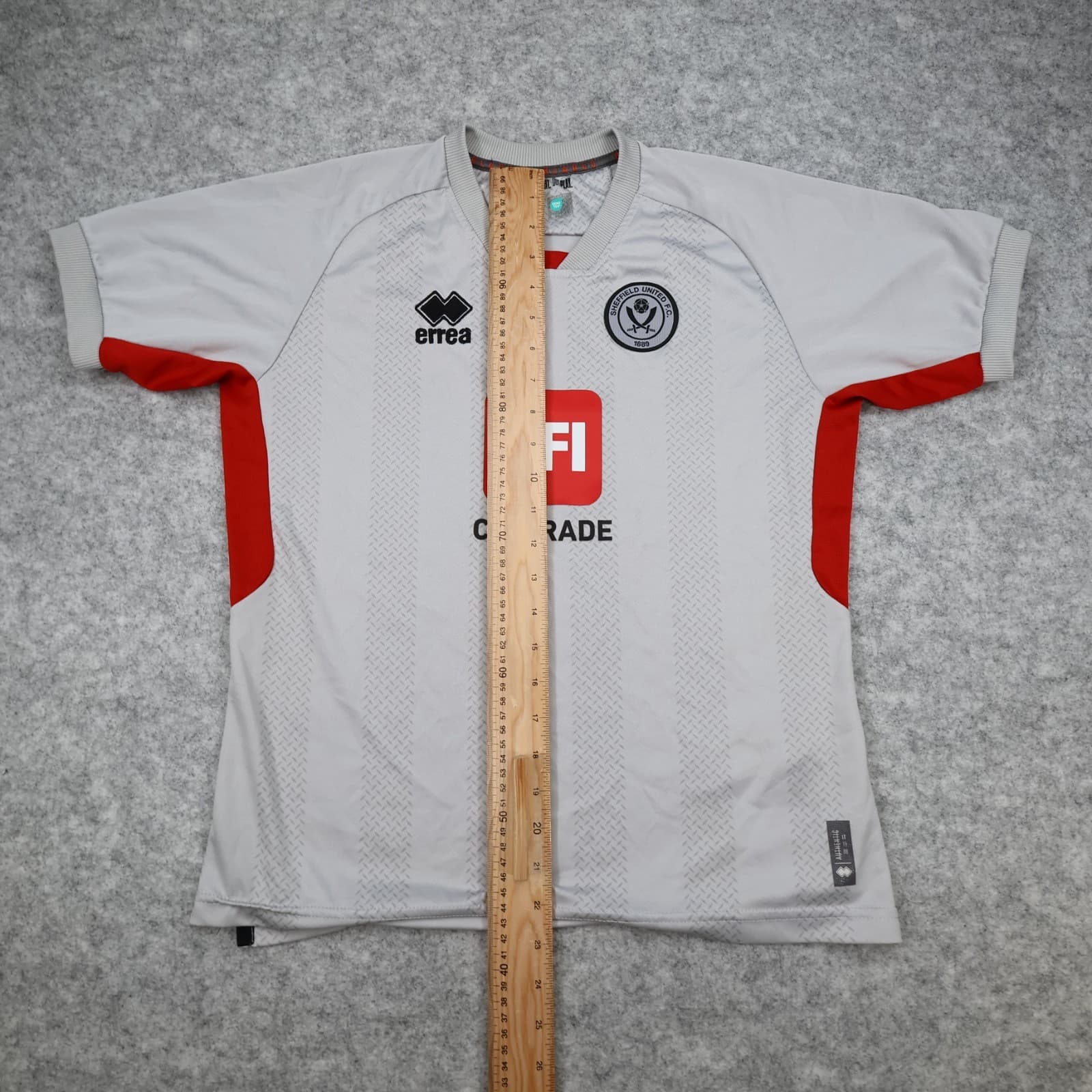 Sheffield United Shirt Extra Small Grey Third Kit 2023 2024 Errea Soccer Jersey photo 13