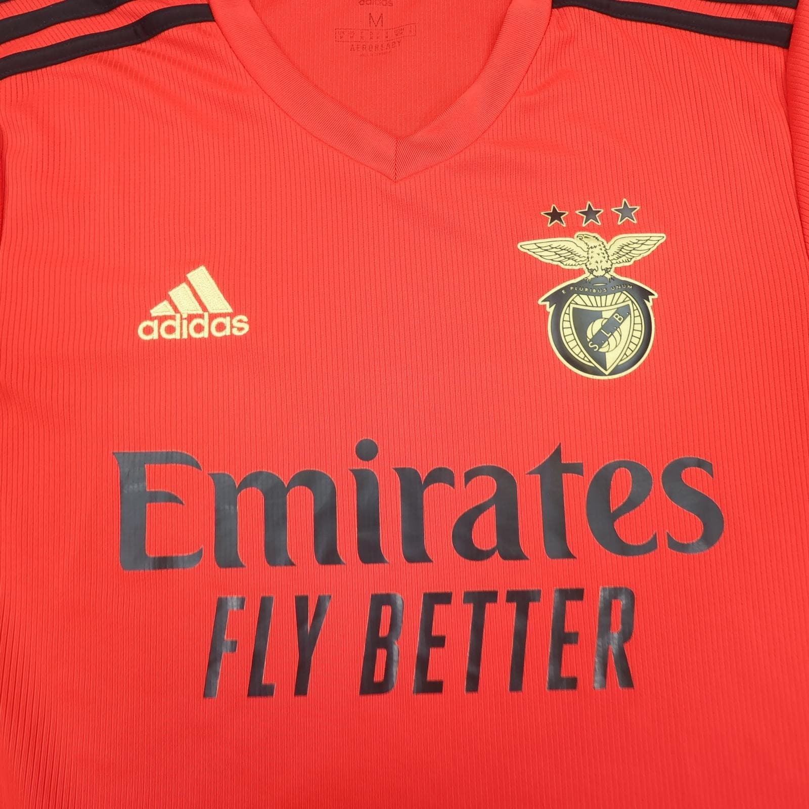 Benfica Shirt Mens Medium Red Home 2020 2021 Adidas Emirates Sagres Jersey photo 3