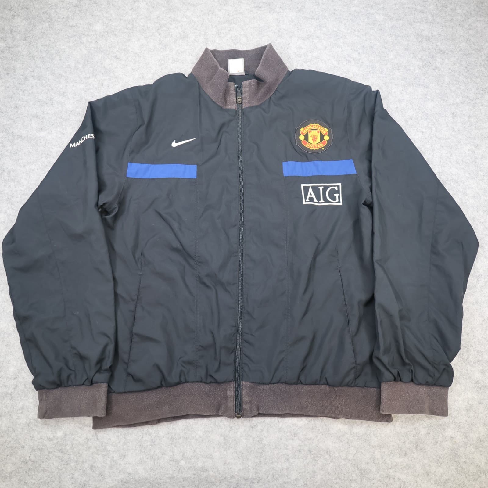 Manchester United Tracksuit Medium Black Training Jacket Top Nike 2009 2010