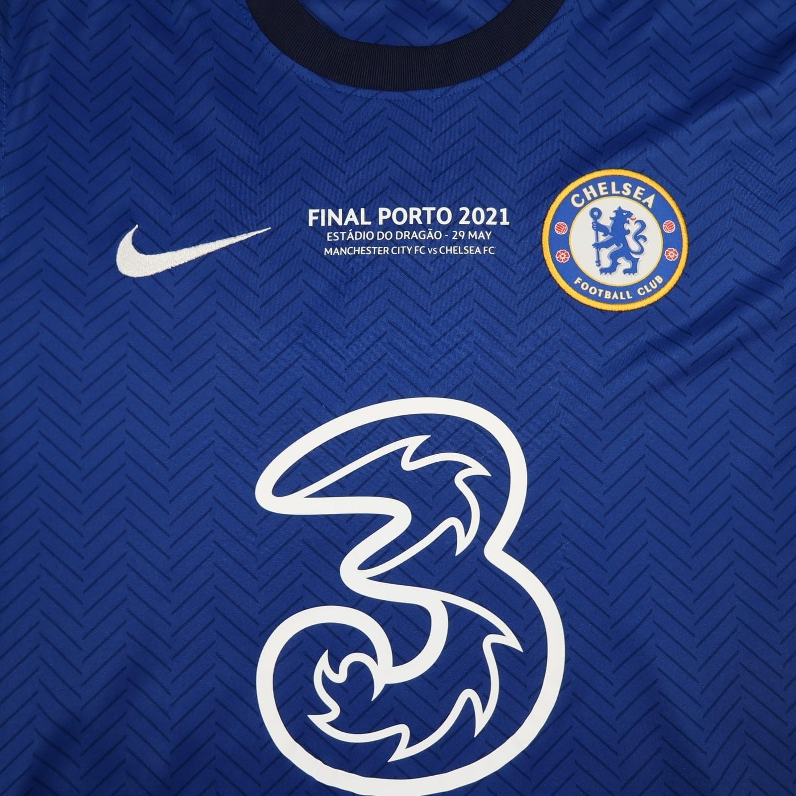 Chelsea Shirt Mens Medium Blue Home 2020 2021 Football Nike Kante 7 UCL Final photo 5