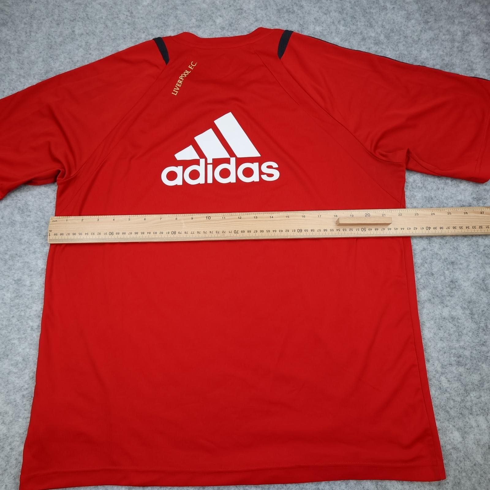 Liverpool Training Shirt Mens Large Red EPL Football Adidas Carlsberg Jersey photo 7