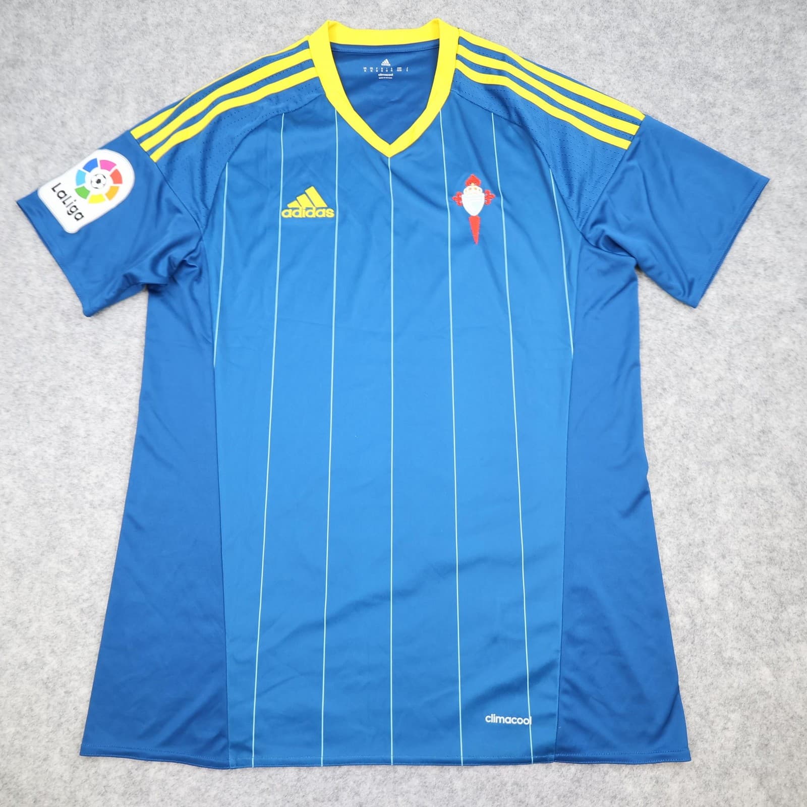 Celta Vigo Shirt Mens Medium Blue Away 2016 2017 Football Adidas Soccer Jersey